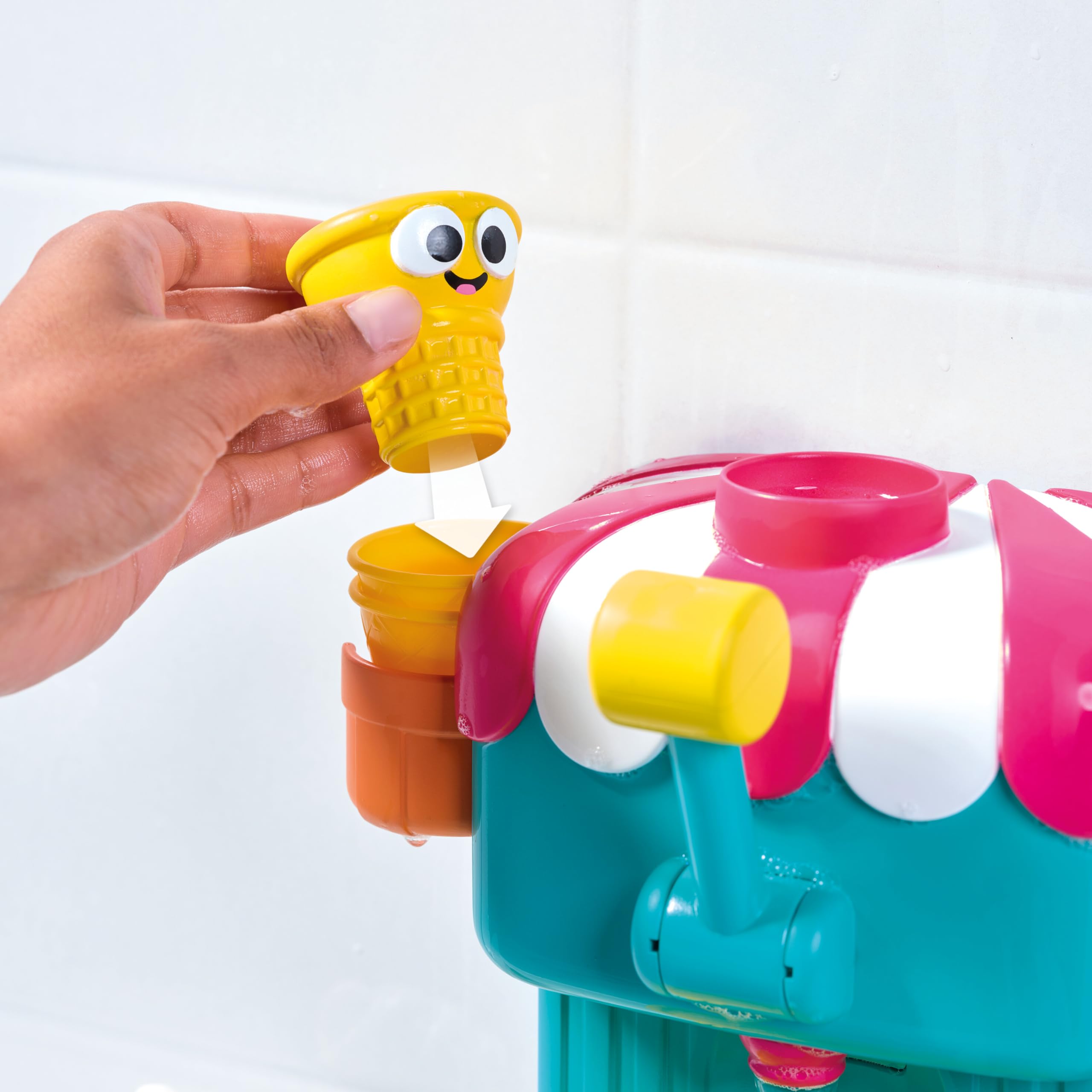 Toomies Foam Cone Factory Deluxe Bath Toy - Wall Mounted Ice Cream Maker for Toddlers 18M+ 5