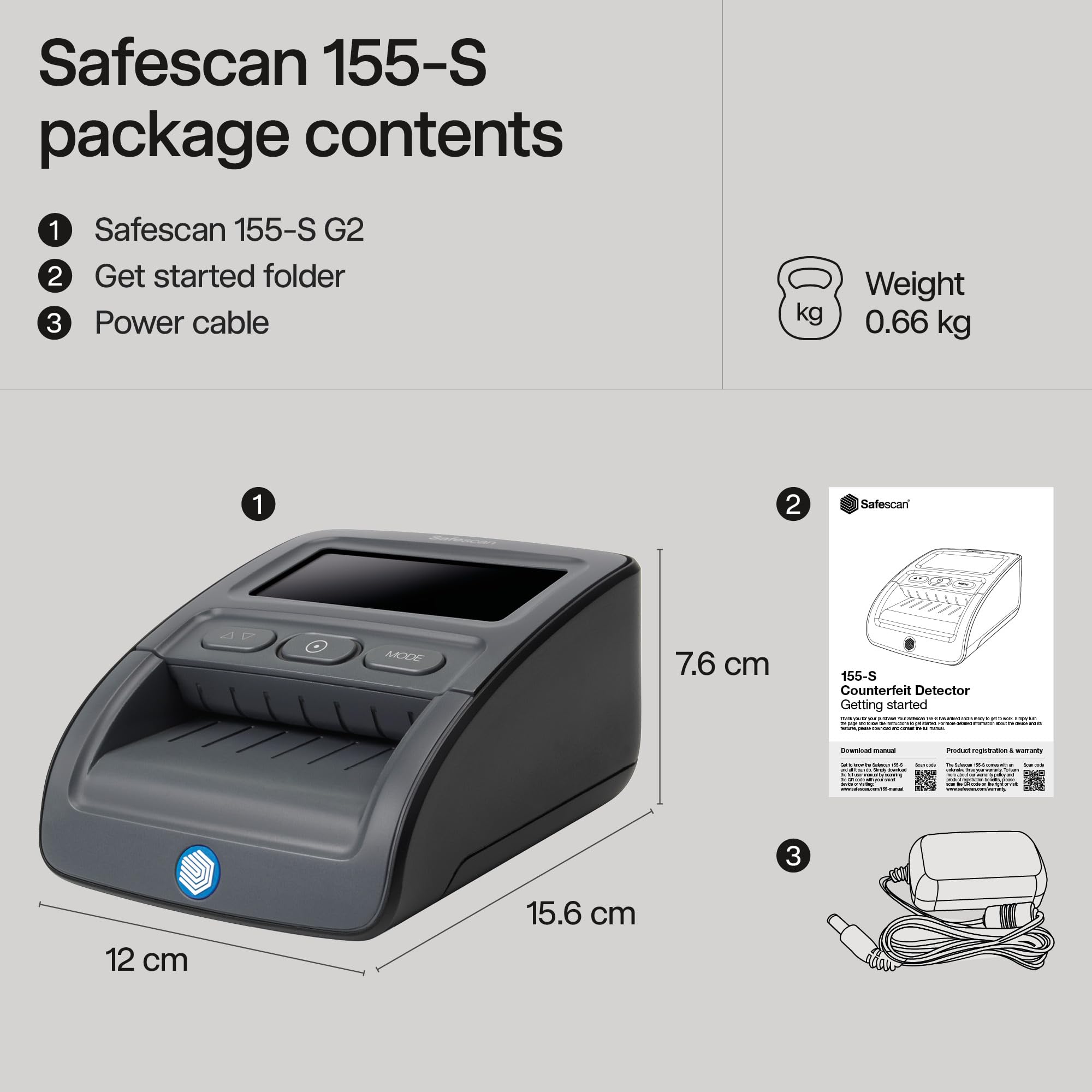 Safescan 155-S Automatic Counterfeit Money Detector | Verifies GBP, EUR, SCT, NIR | Compact POS Design 6