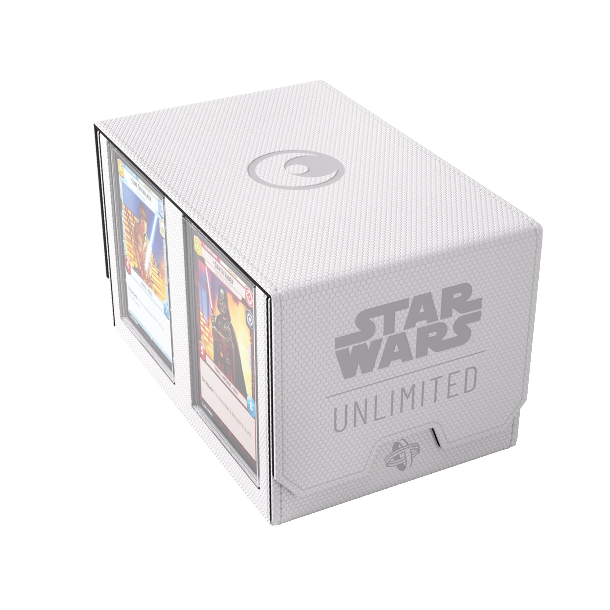 Gamegenic Star Wars Unlimited Double Deck Pod - White/Black | Holds 2 Double-Sleeved Decks 1