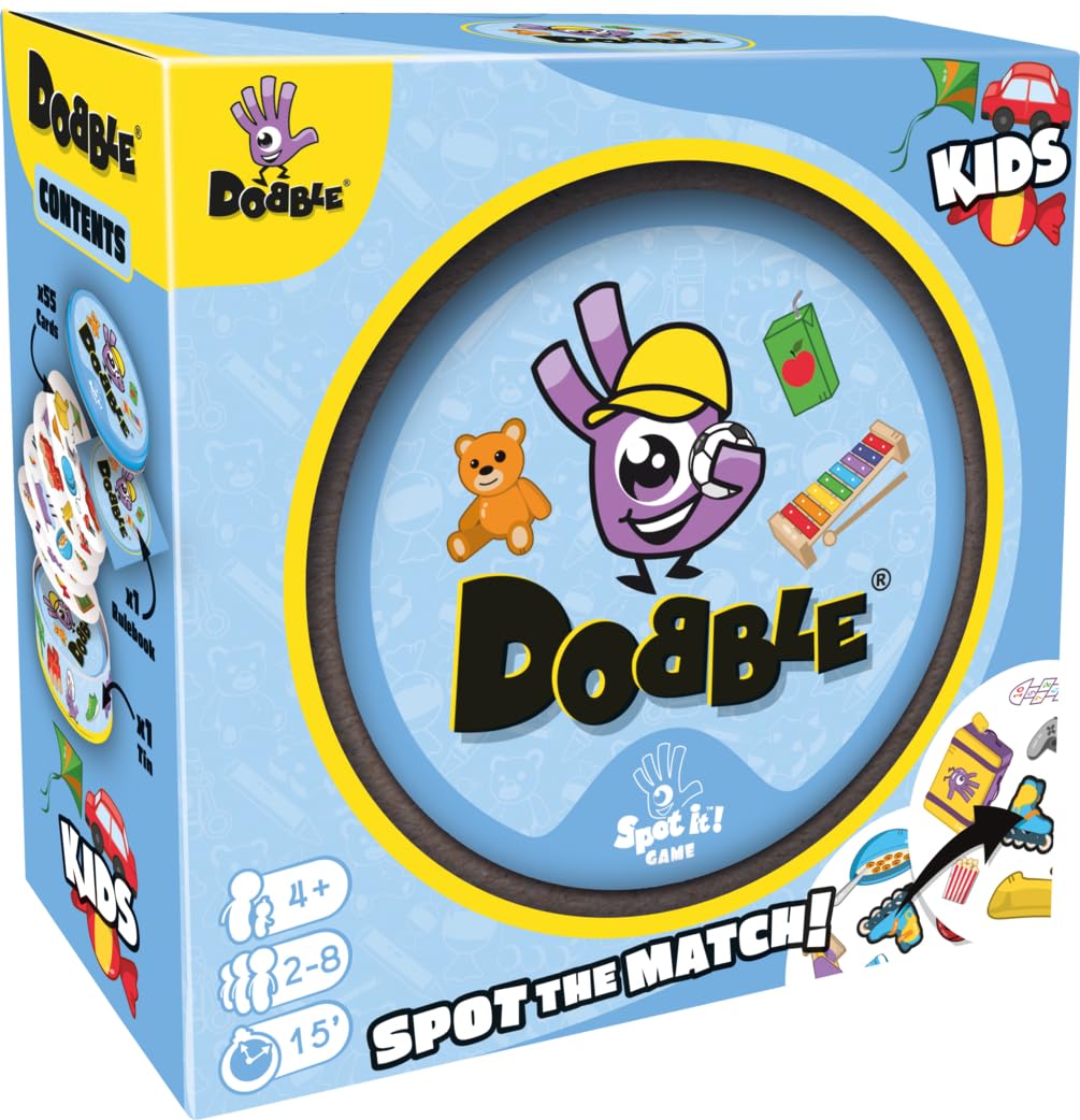 Asmodee Dobble Kids Card Game | Ages 4+ | 2-8 Players | 15 Min Playtime