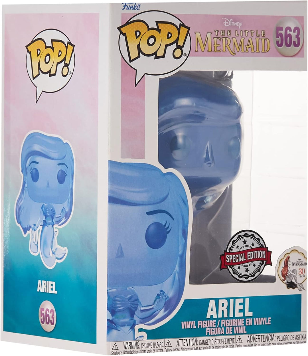 Funko Pop! Disney The Little Mermaid - Ariel Translucent Blue Vinyl Figure (62351)