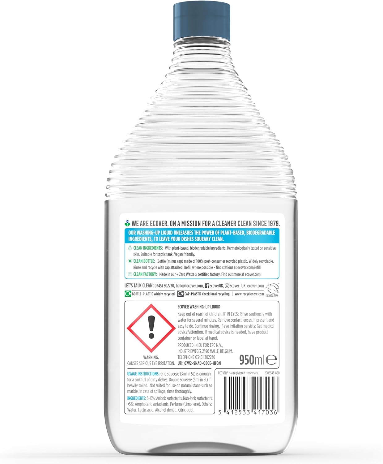 Ecover Camomile & Clementine Washing Up Liquid, 950 ml 3