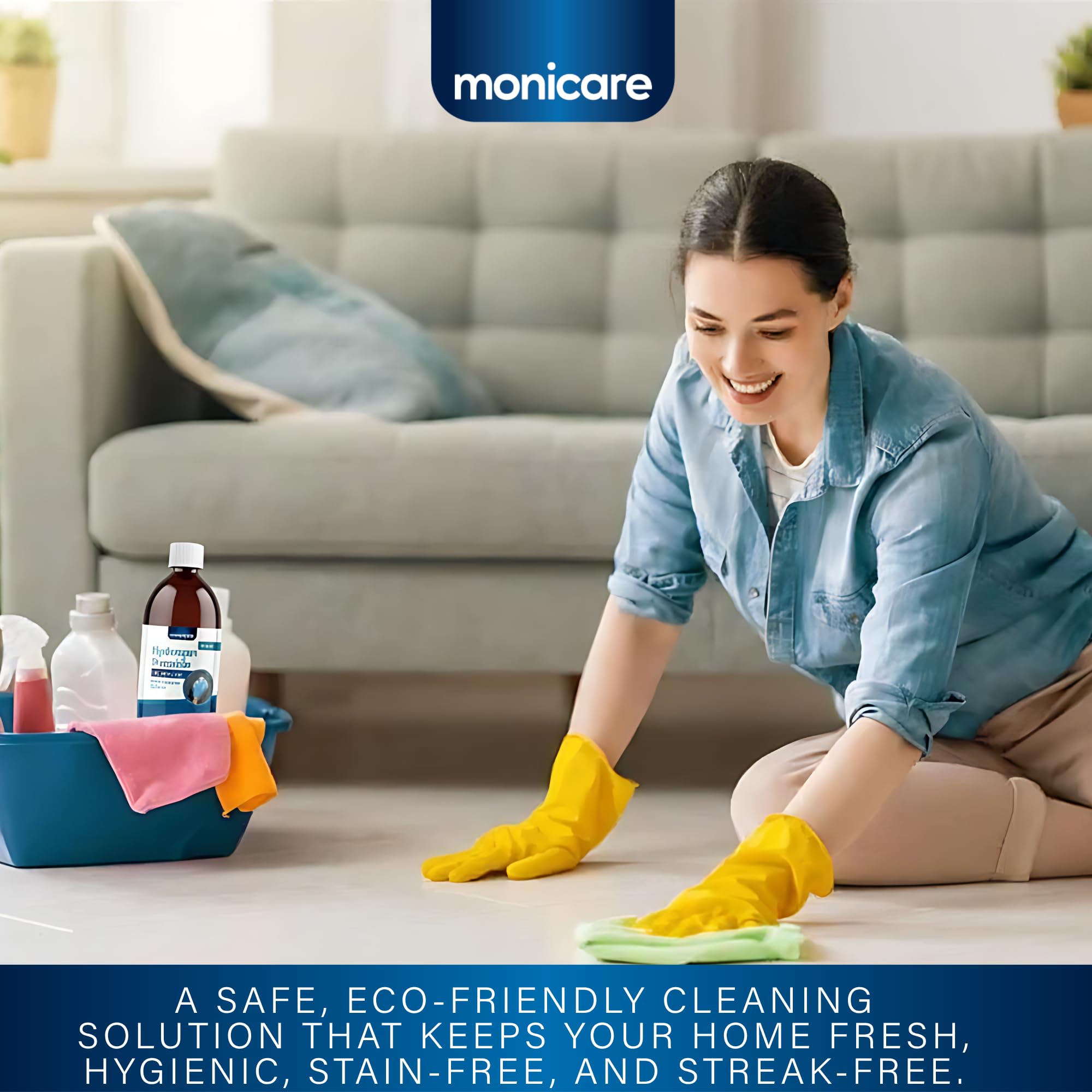 Monicare Hydrogen Peroxide 3% Multi-Purpose Cleaner - 250ml Liquid | Hospital Grade Disinfectant 4