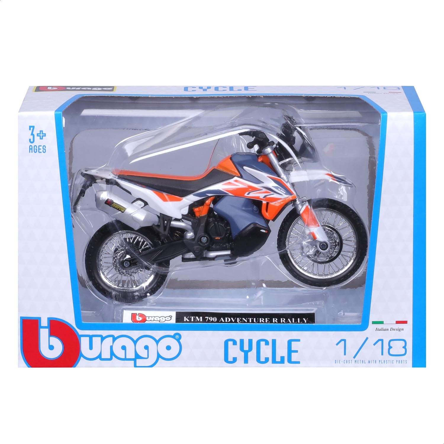 Bburago KTM 790 Adventure R Rally Motorbike Die-Cast Model - 1:18 Scale, White 8