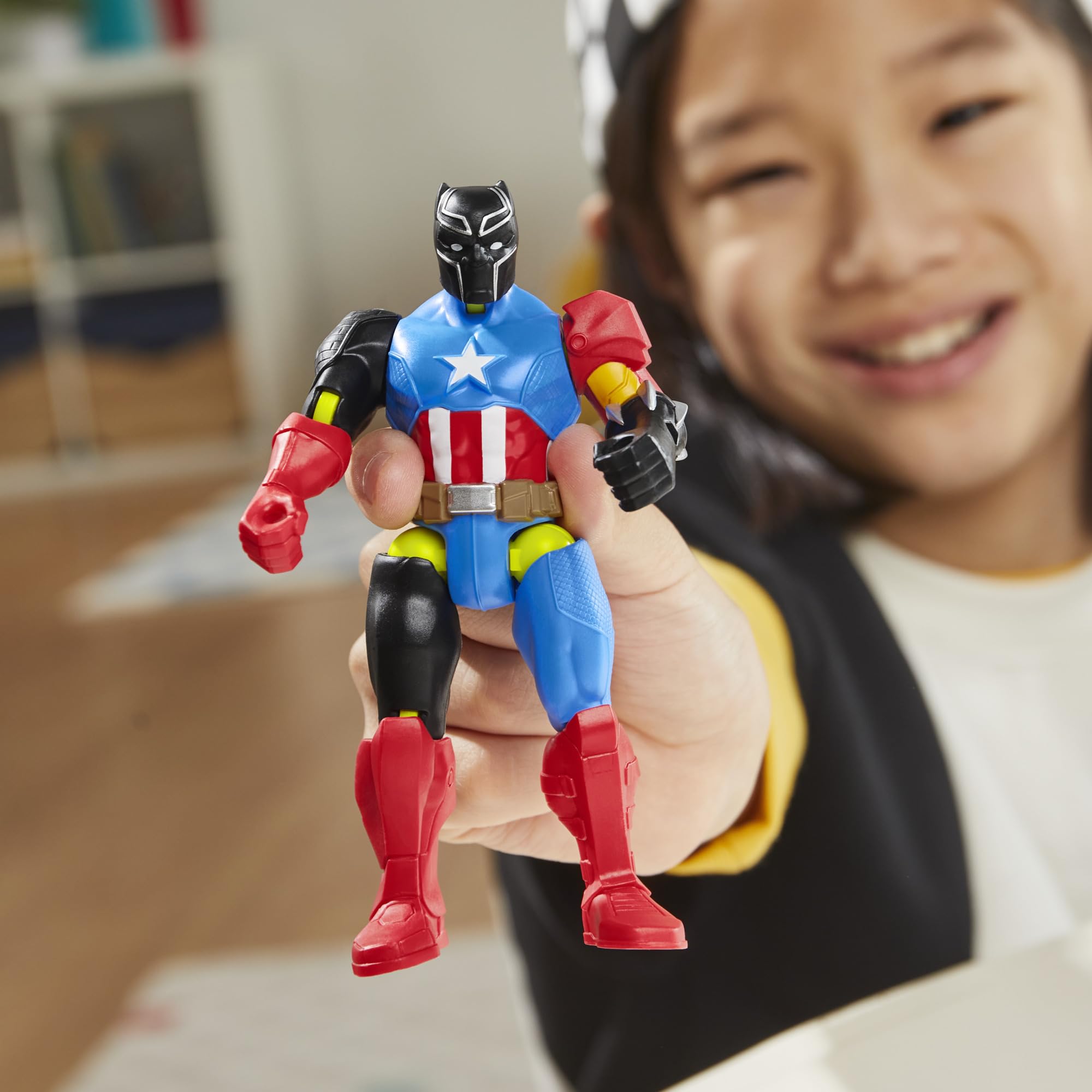 Marvel Black Panther MixMashers Action Figure - Mix & Match Super Hero Toy for Kids