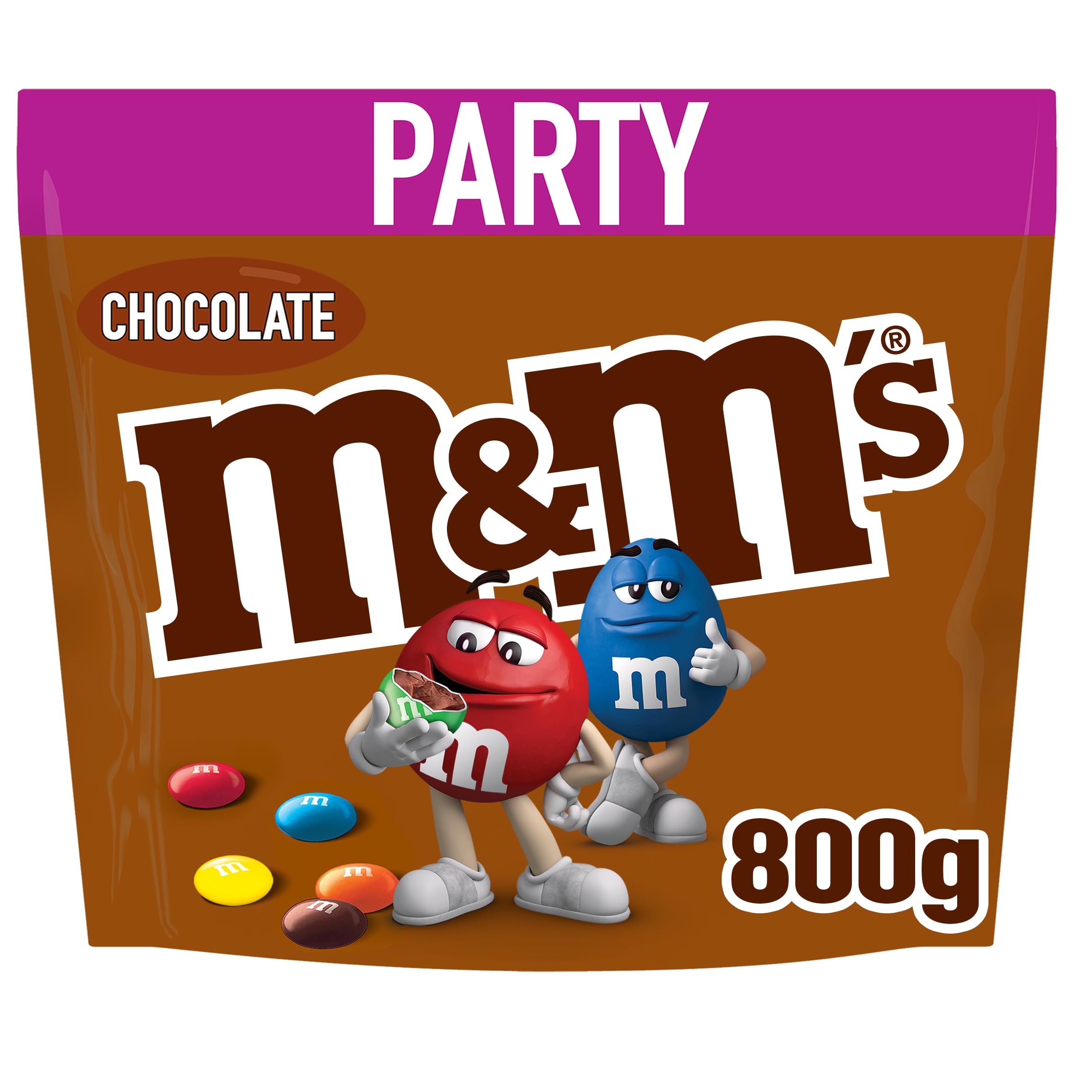 M&M's Milk Chocolate Sweets Bulk Bag - 800g Sharing Size | Crispy Shell