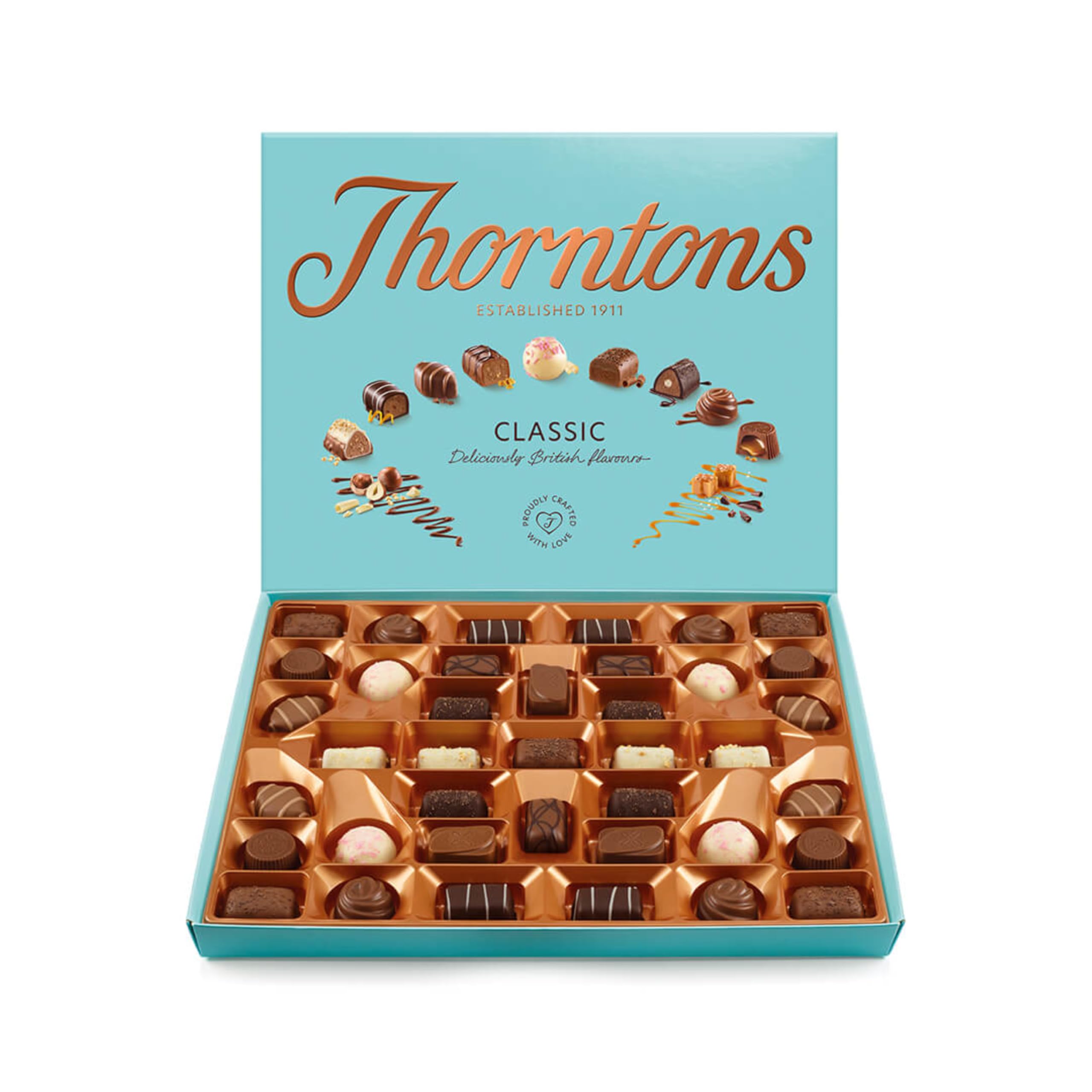 Thorntons Classic Chocolate Gift Box - Assorted Milk, White & Dark Chocolates | 449g 2