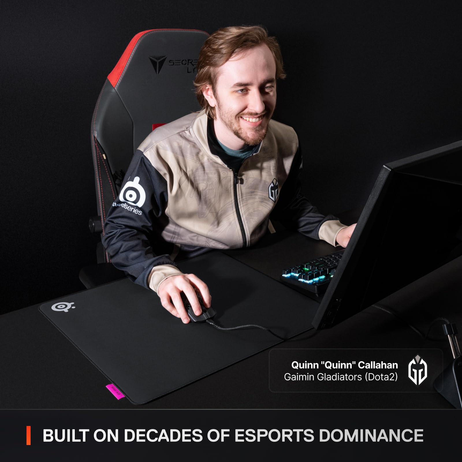 SteelSeries QcK L Performance Speed Gaming Mousepad - 49x42 cm, Extra-Dense 3.5mm Base, Black 4