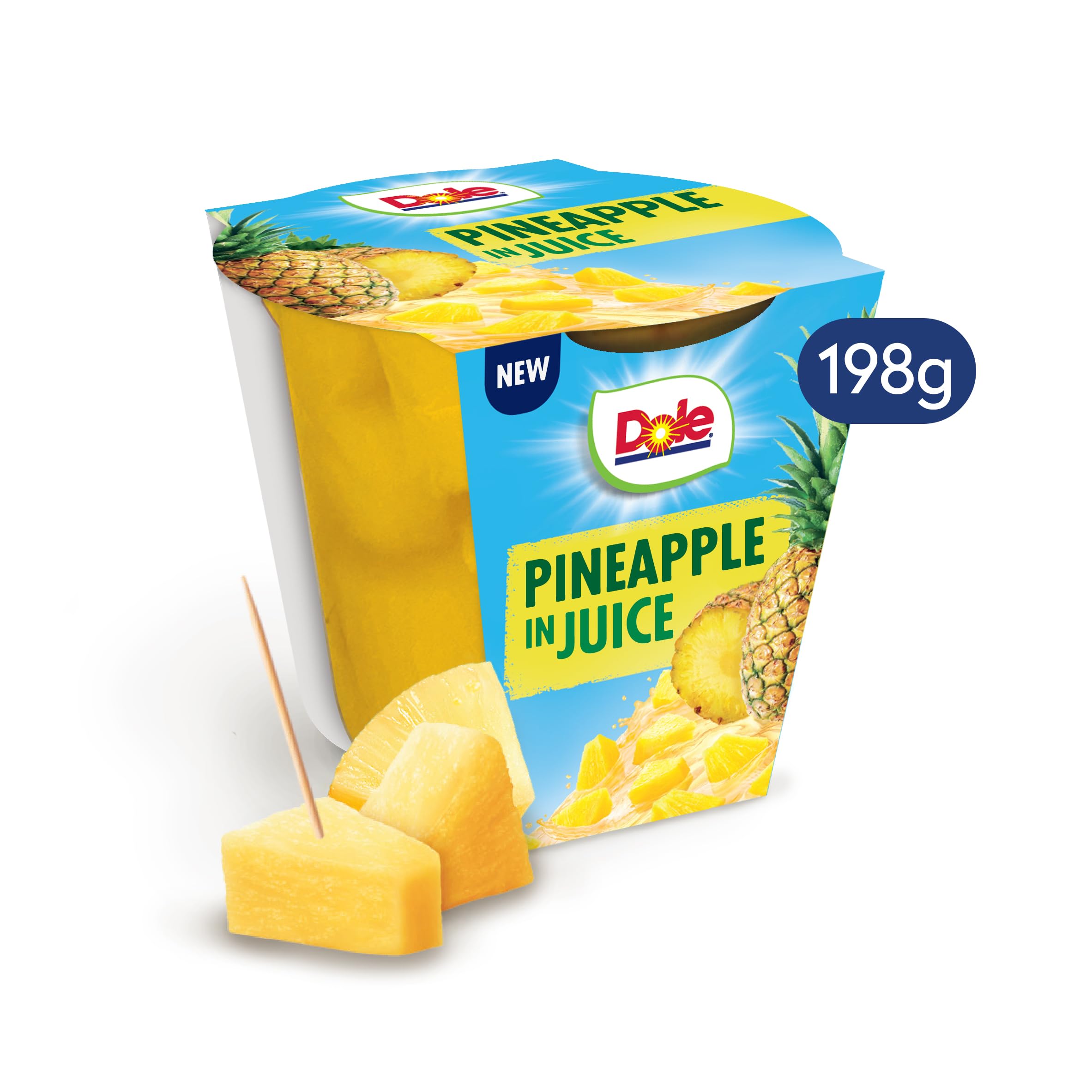 Dole Tropical Gold Pineapple Chunks in Juice - 8 x 198g Pots | Rich in Vitamin C & Fibre 4