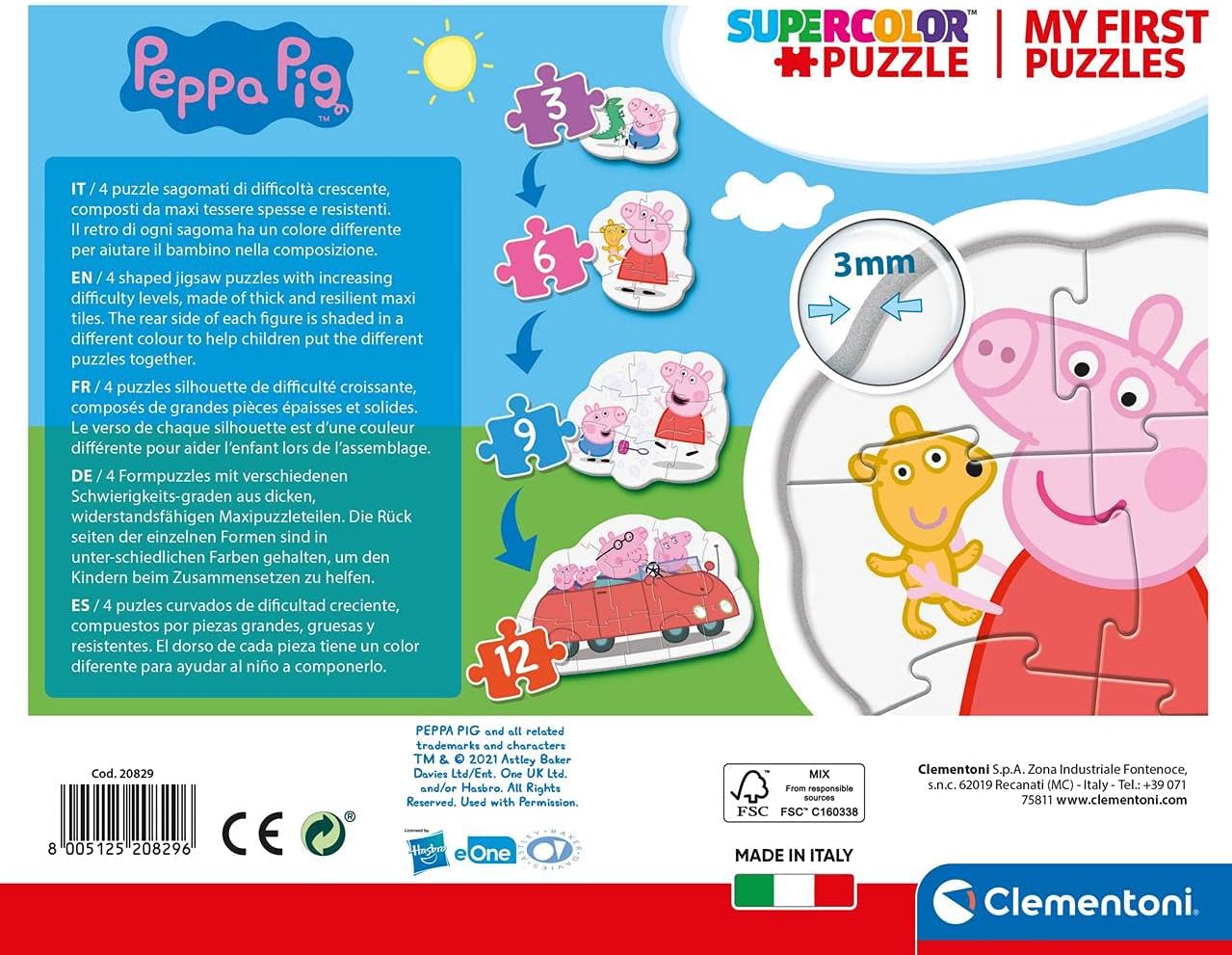 Clementoni Peppa Pig My First Puzzles - 30-Piece Educational Puzzle Set for Toddlers 2+ 1