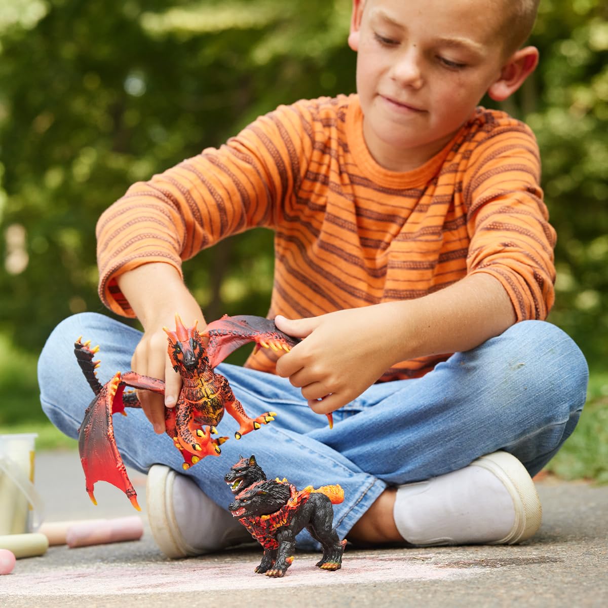 SCHLEICH 42451 Lava Hellhound Eldrador Creatures Action Figure - Fantasy Play for Kids 3+