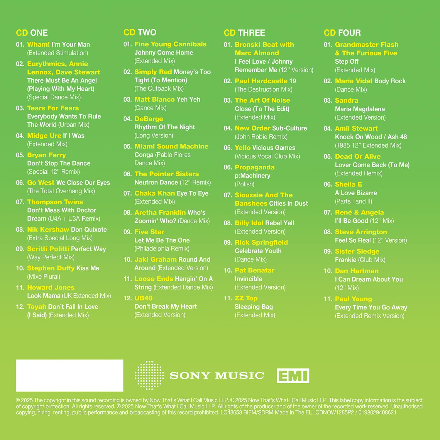 Now Twic 12” 80s: 1985 – Part Two 4CD Set 3