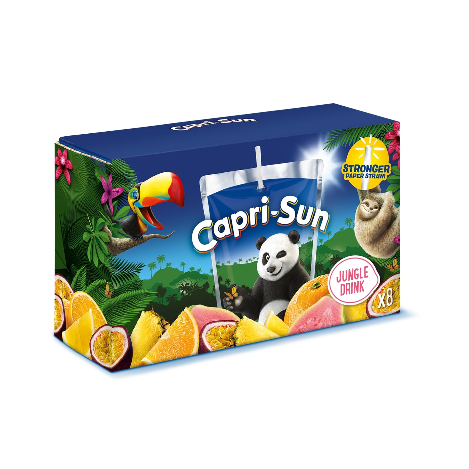 Capri-Sun Zero Jungle Kids Juice Drink (8 x 200ml) - No Added Sugar, Made with Real Fruit Juice 7