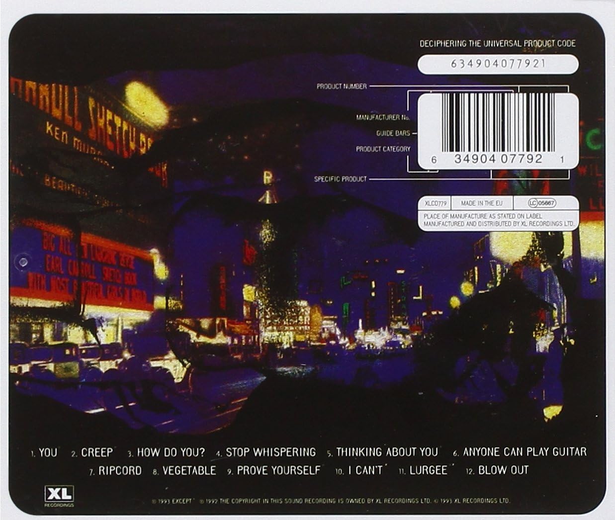 Radiohead - Pablo Honey Audio CD