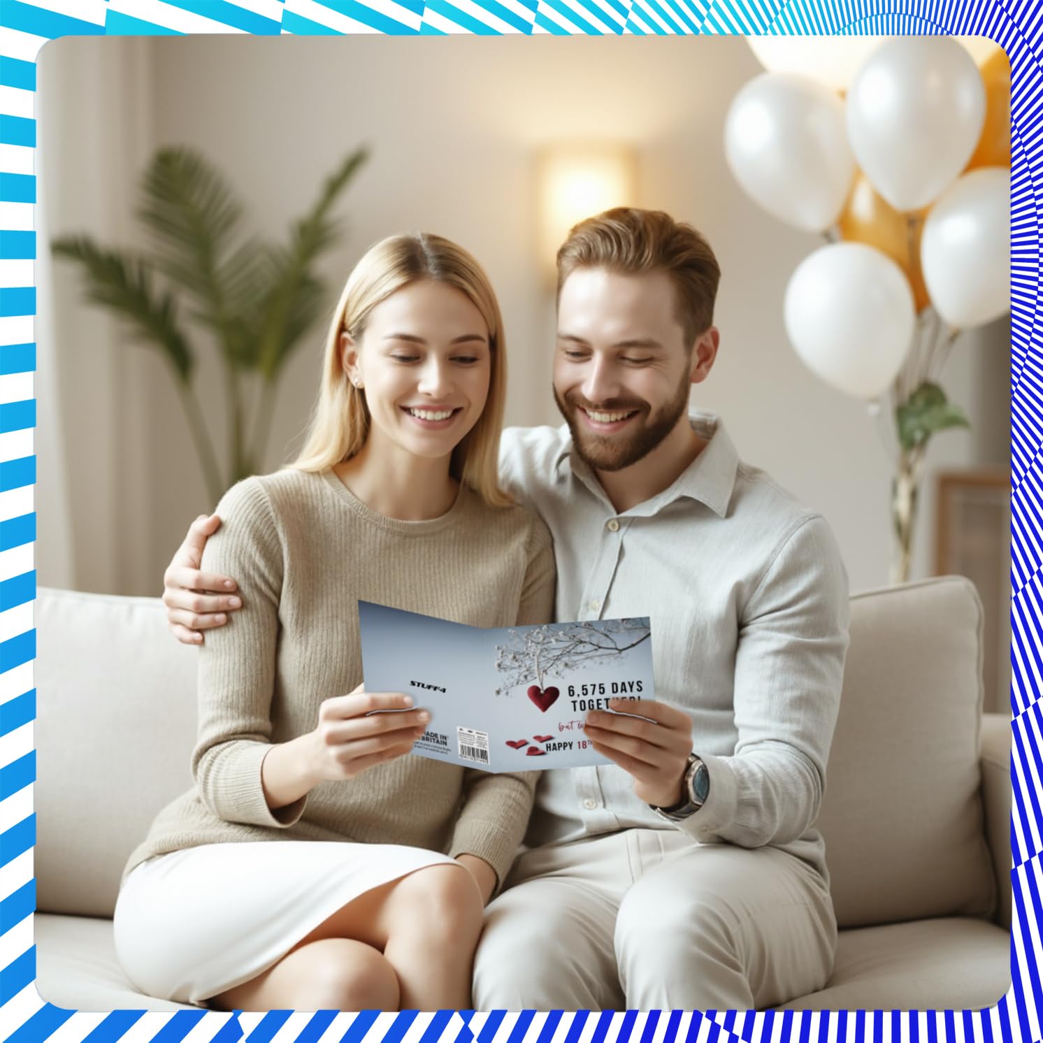 Stuff4 18th Anniversary Card for Women & Men | 6575 Days Together | 145mm Greeting Card 7