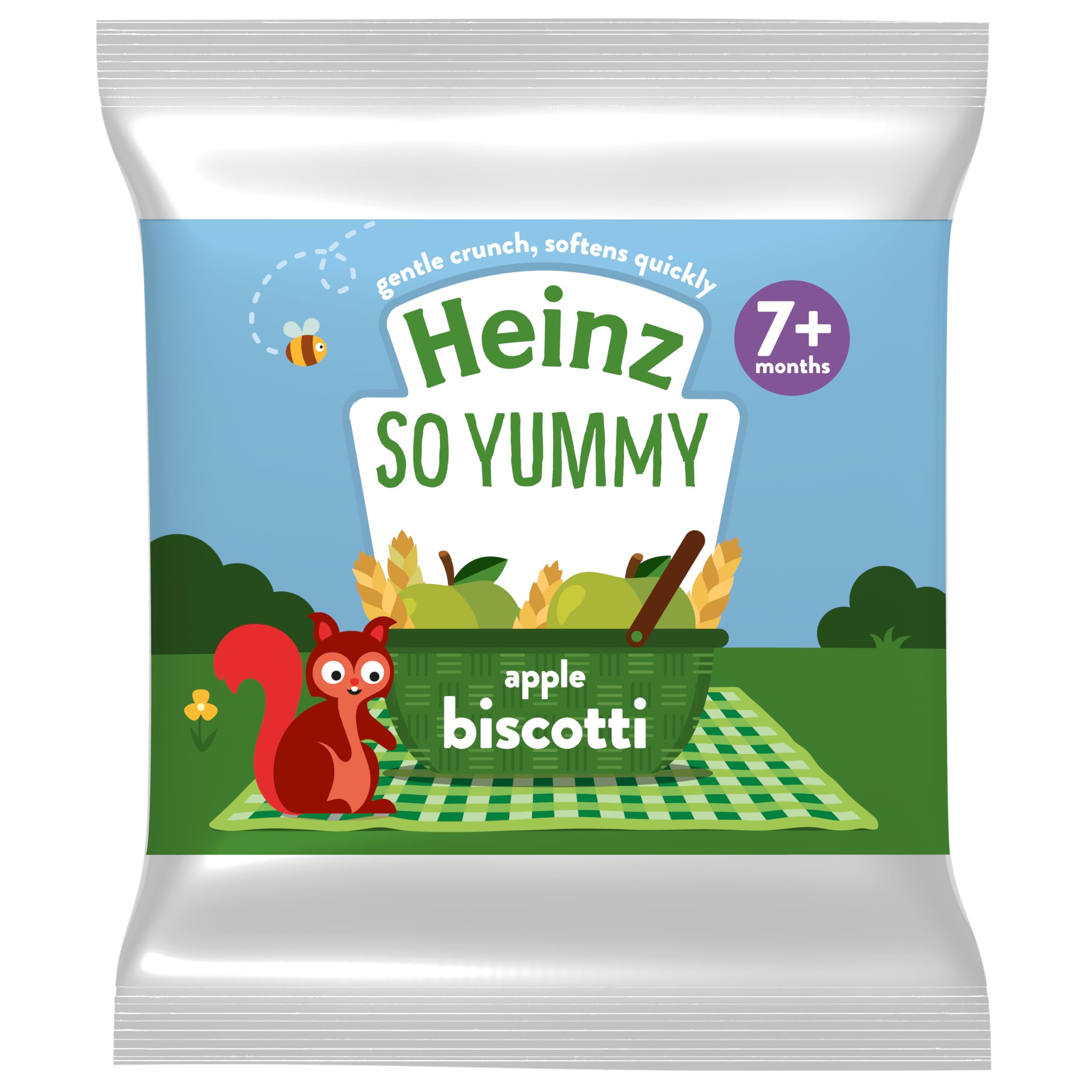 HEINZ Baby Food Reduced Sugar Apple Biscotti - 60g Pack | No Added Sugar | 8 Vitamins & Minerals 1