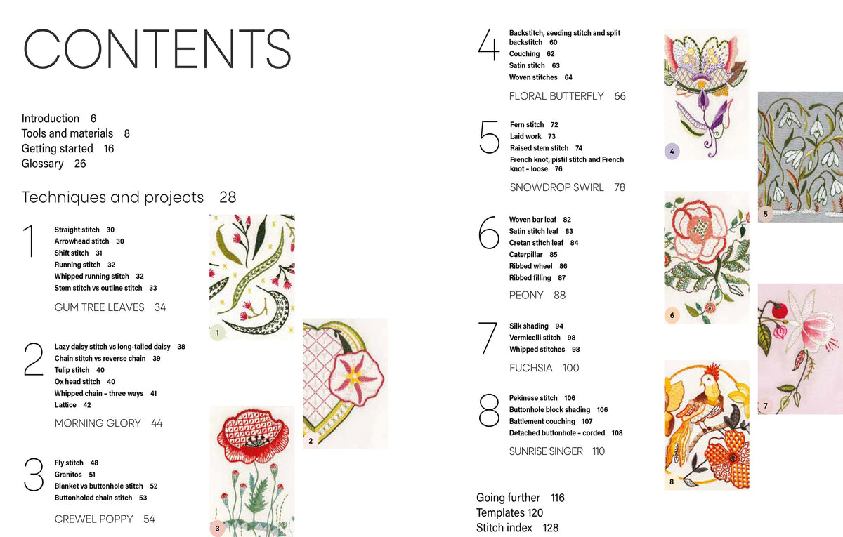 Search Press Modern Crewel Embroidery for Beginners - Step-by-step Techniques & 8 Projects | Paperback 3