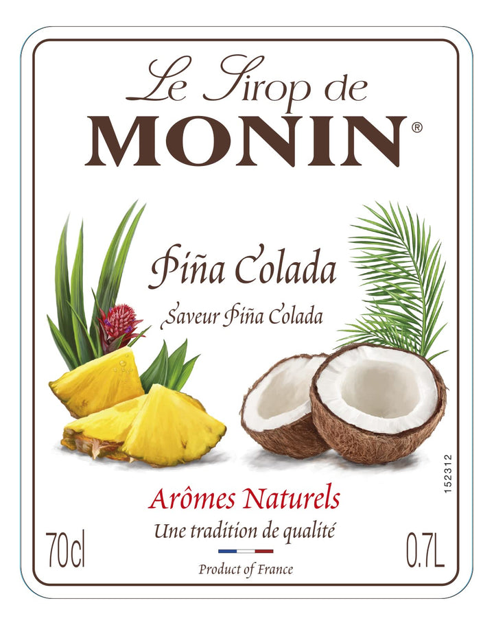 Monin Pina Colada Syrup 700ml Glass Bottle