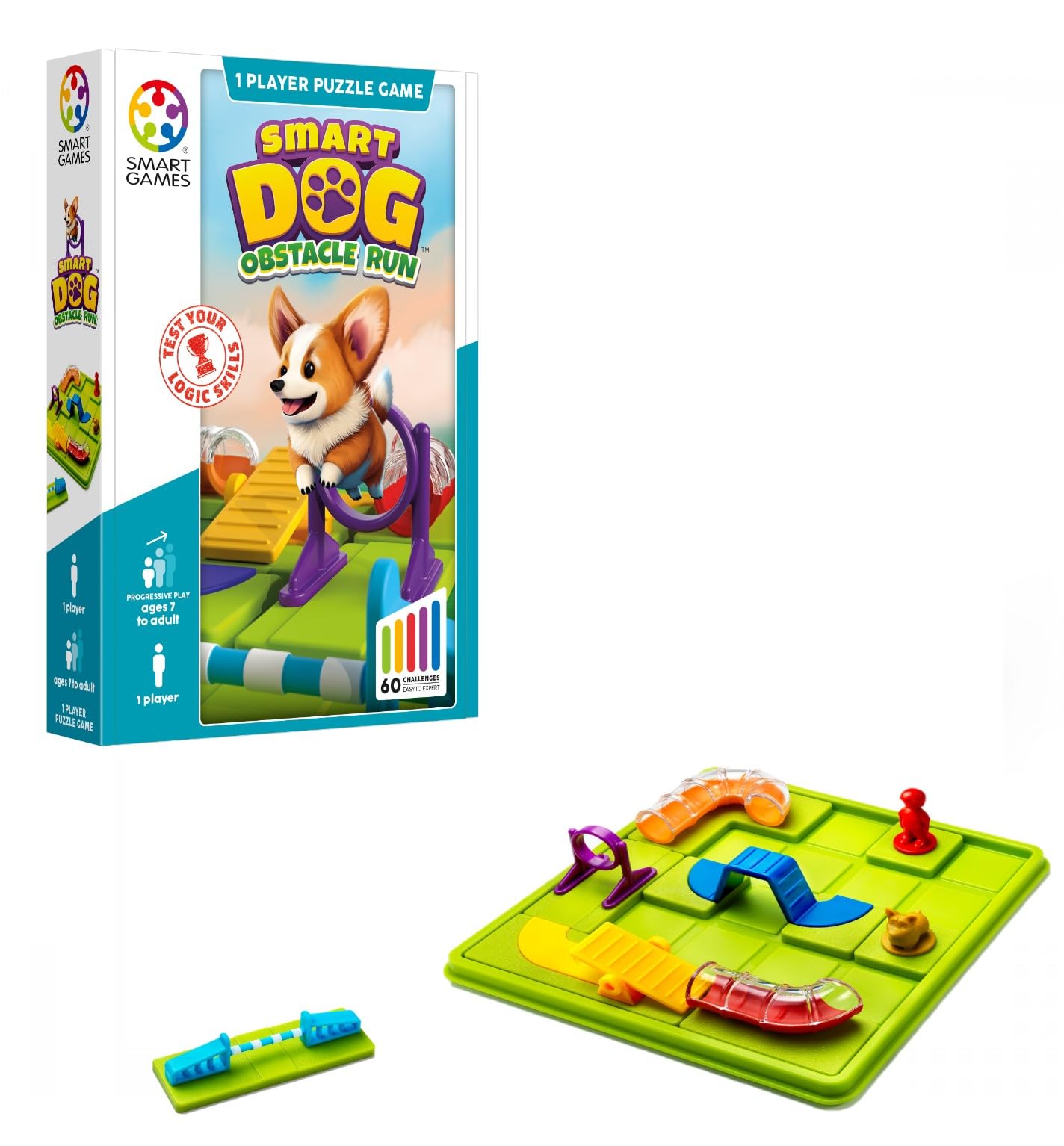 SmartGames Smart Dog Puzzle Game - 60 Challenges | Ages 7+ | Portable