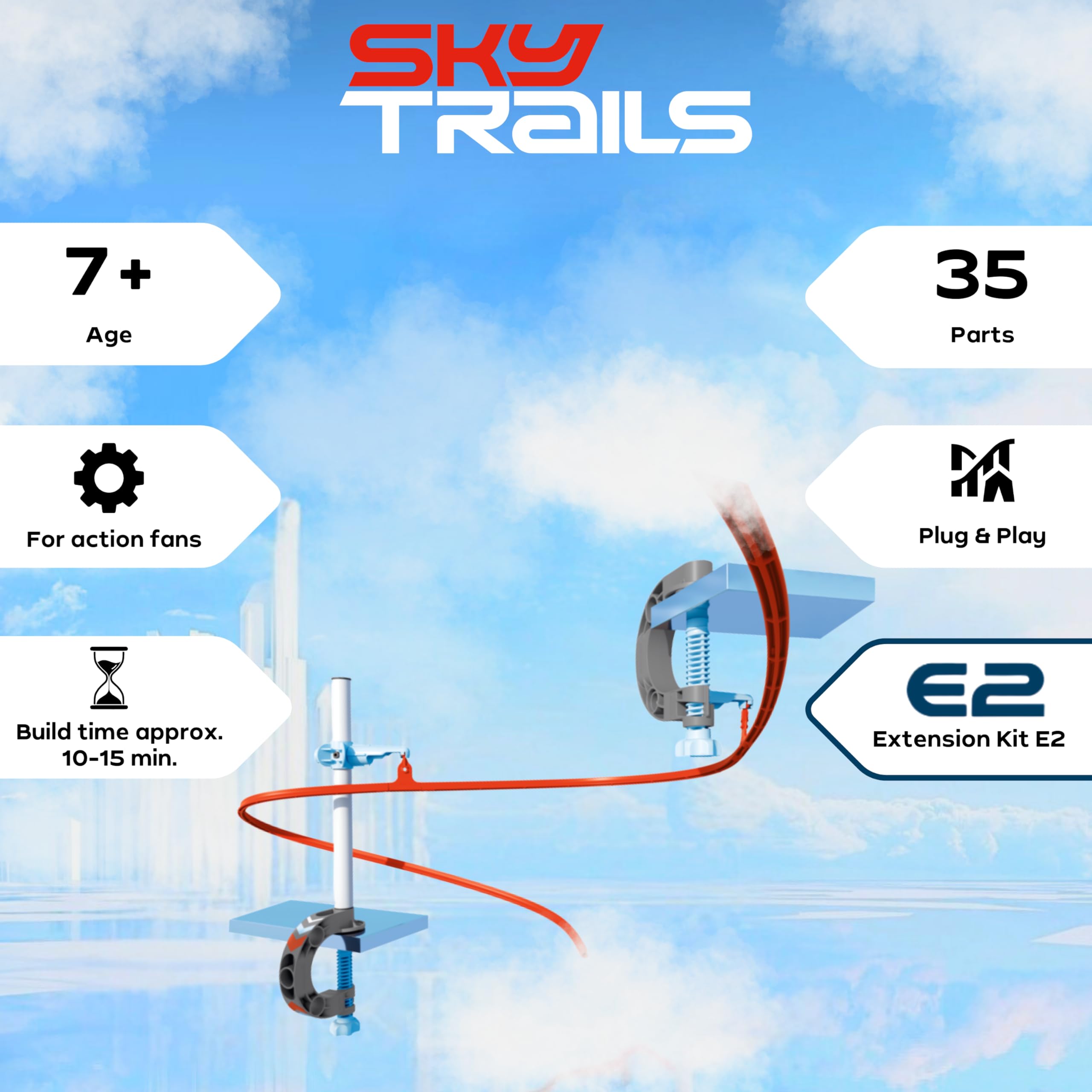 Sky Trails Connection Pack - Expansion Set for Building Exciting Racing Tracks 10