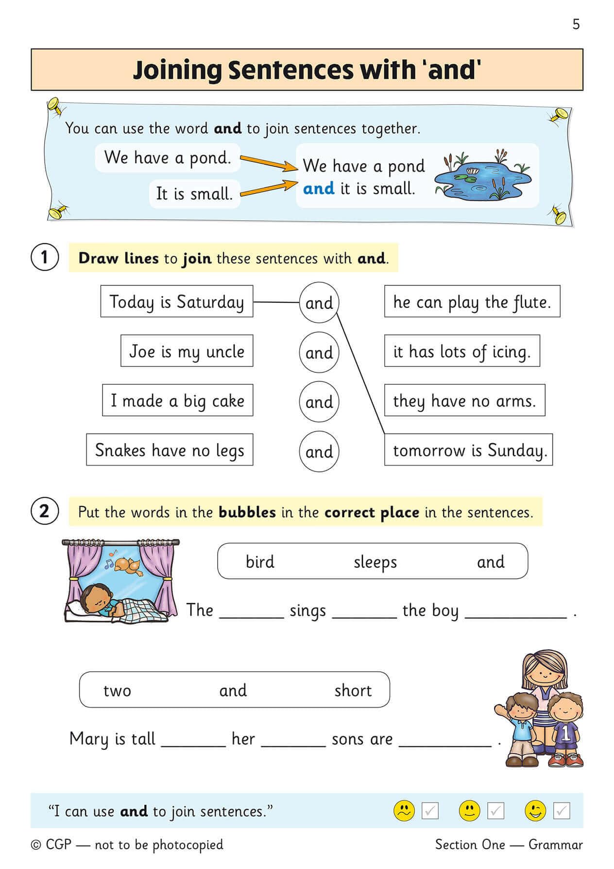 CGP KS1 English Targeted Question Book - Grammar, Punctuation & Spelling for Year 1 | Paperback