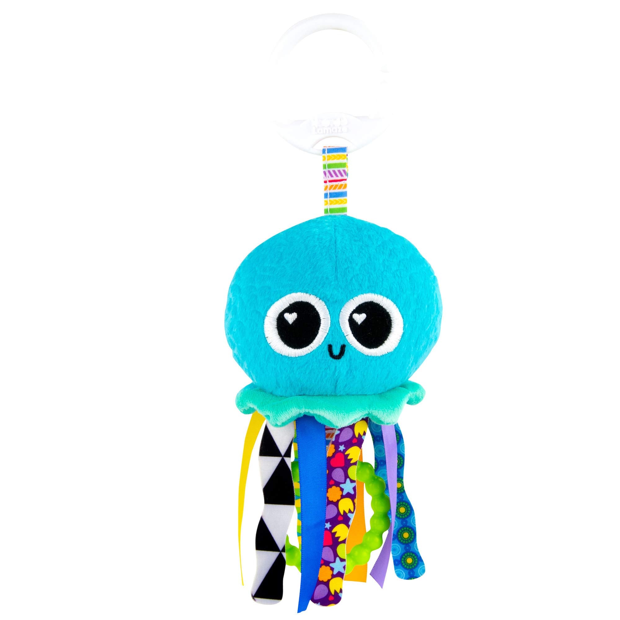 LAMAZE Mini Clip & Go Sprinkles The Jellyfish Pushchair Toy | Sensory & Teething Aid | Suitable from Birth