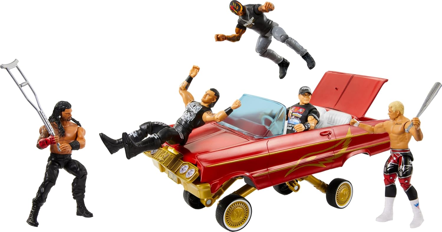 WWE Lucha Low Rider Vehicle with Rey Mysterio Action Figure - Mattel HYT25 Playset