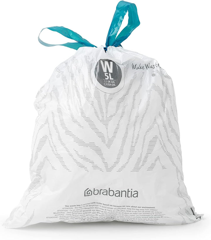 Brabantia - PerfectFit Bin Liners Multipack (Size W/5 Litre) Thick Plastic