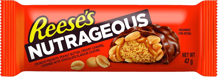 Reese's Nutrageous Peanut Butter Bar – Pack of 18 (47g Each)