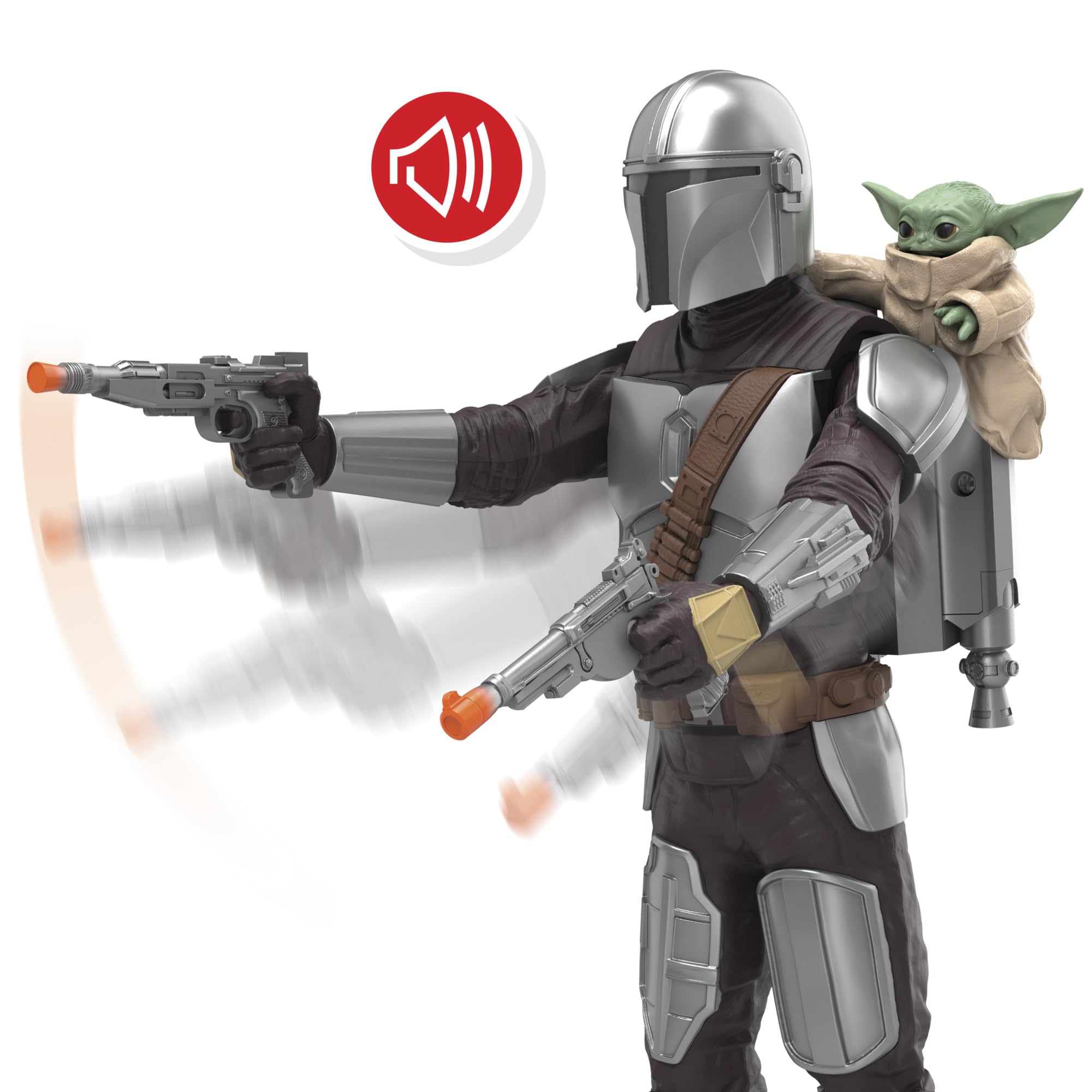 Star Wars The Mandalorian & Grogu Bounty Blaster Action Figure - 28 cm | Interactive Sound & Movement 9
