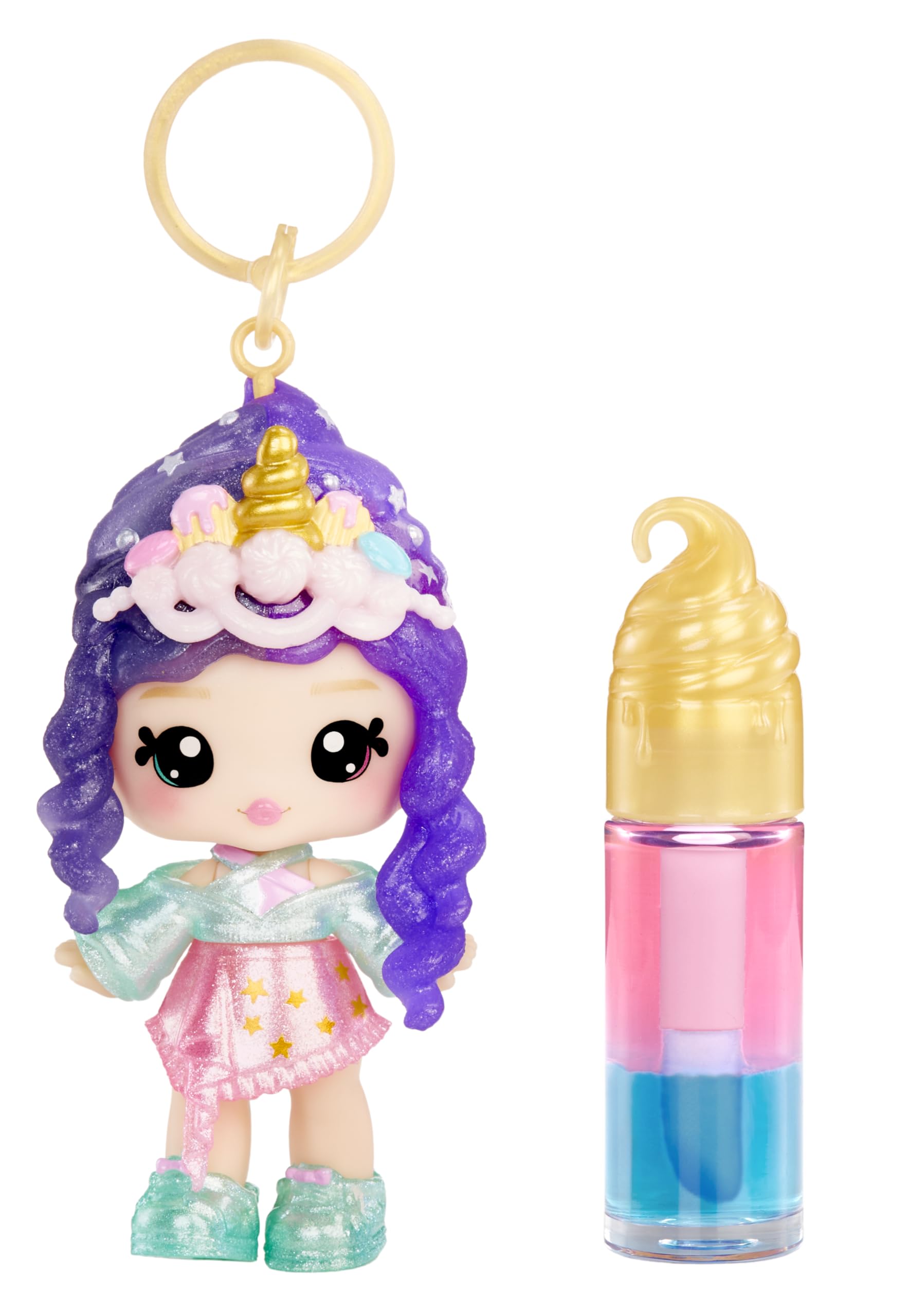 Yummiland Phoebe Frappe Lip Gloss Doll - Mystery Color Change Series, 10cm Fashion Doll with DIY Two-Tone Lip Gloss Kit 18