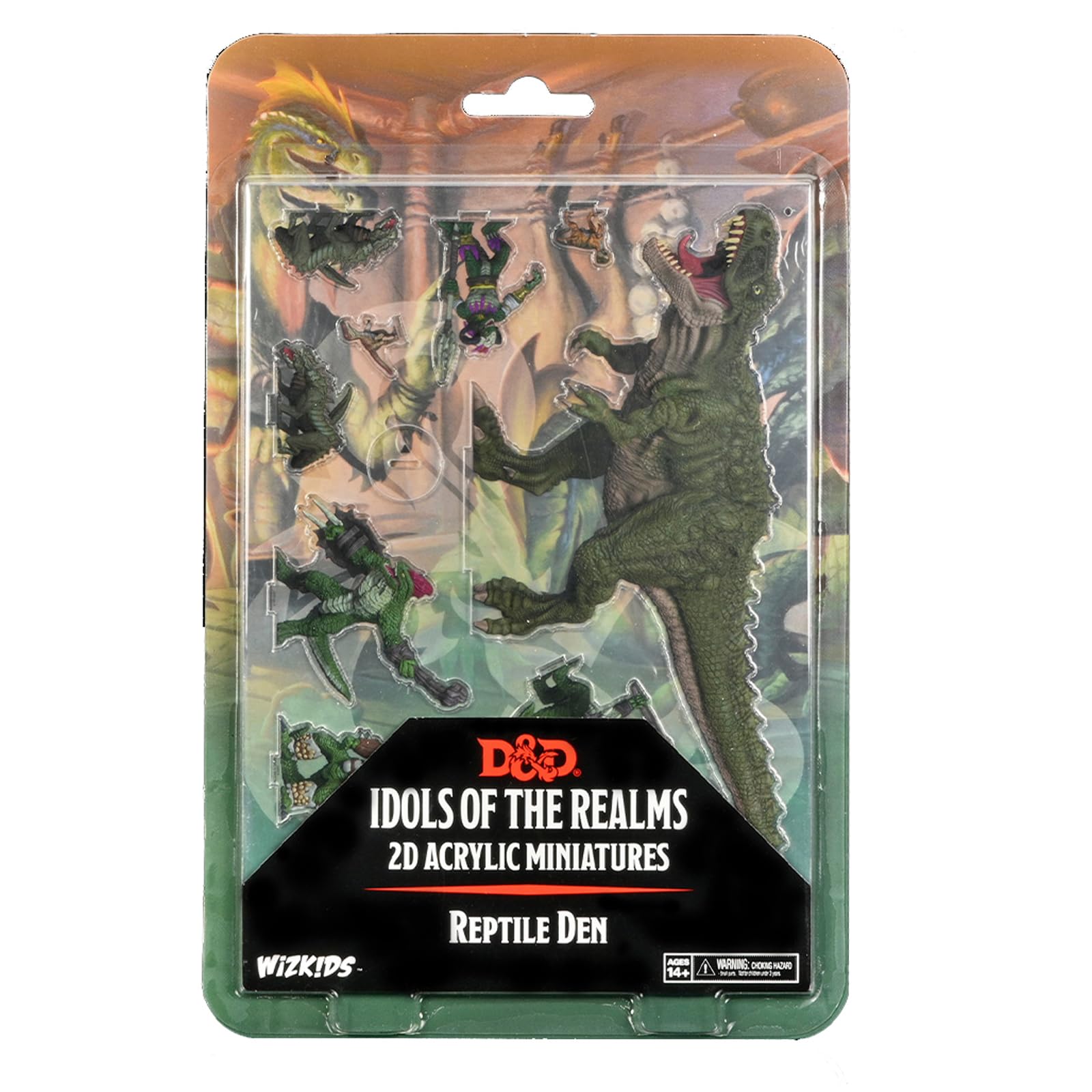 WizKids D&D Idols of the Realms: Scales & Tails - Reptile Den 2D アクリルミニチュアセット | 17個