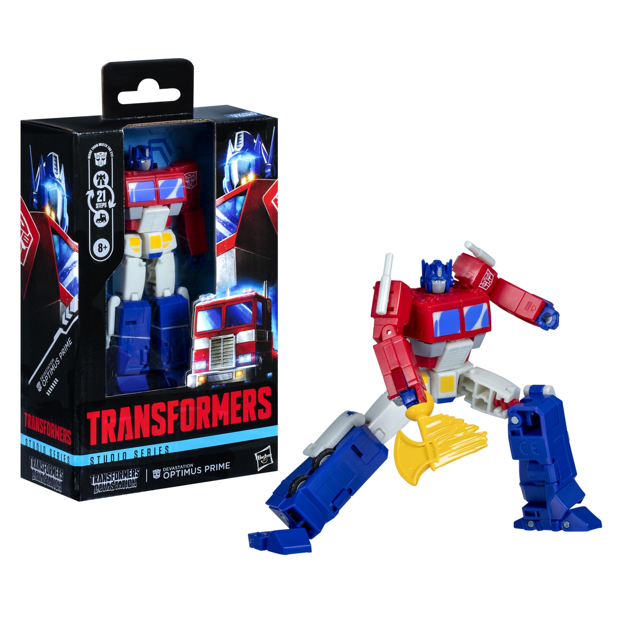 Transformers Studio Series Deluxe Class Optimus Prime Action Figure - 11.5cm, Robot/Truck Modes, 21 Steps, Ages 8+ 3