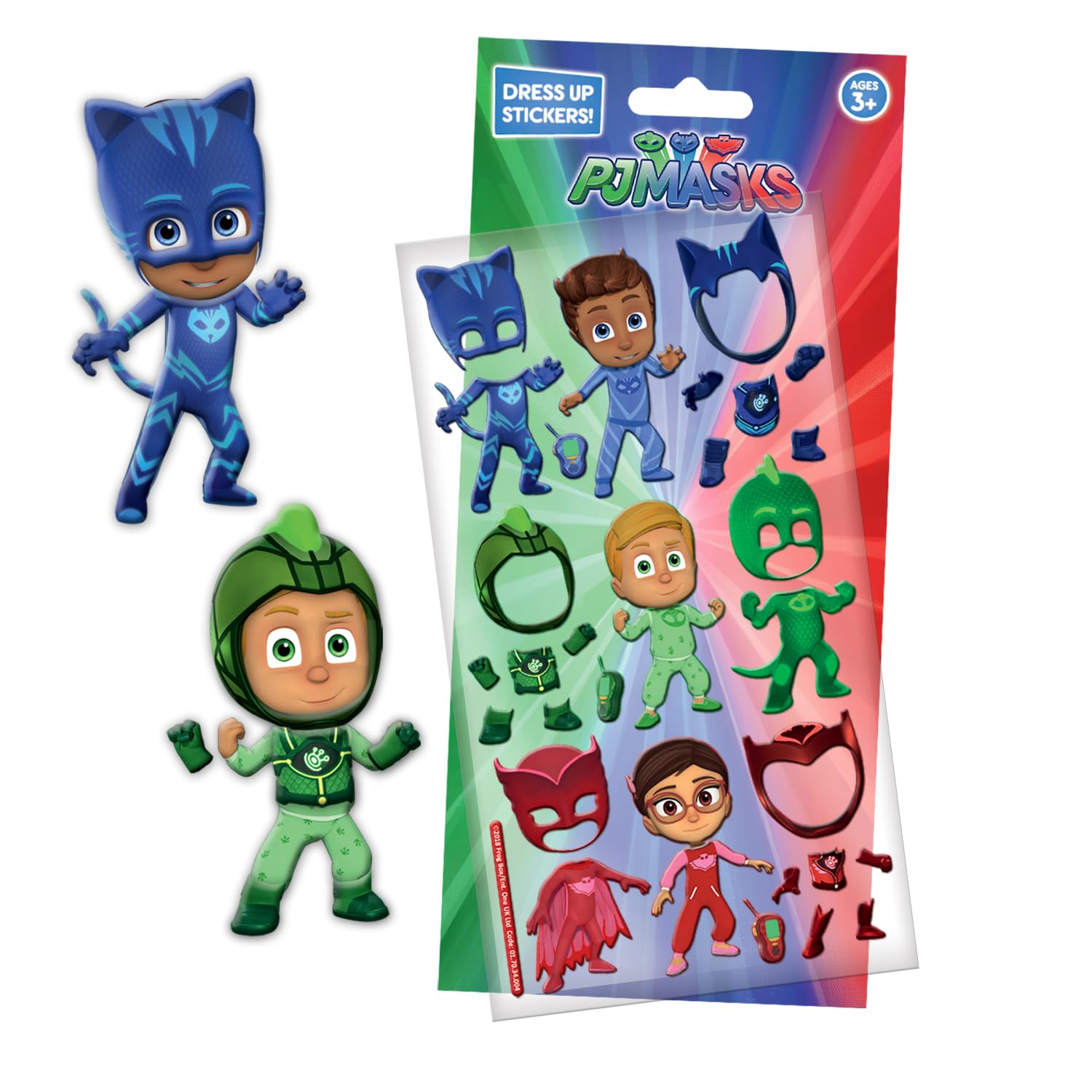 Paper Projects PJ Masks Big Sticker Bundle - Foil & Dress Up Sheets | Reusable Stickers 4