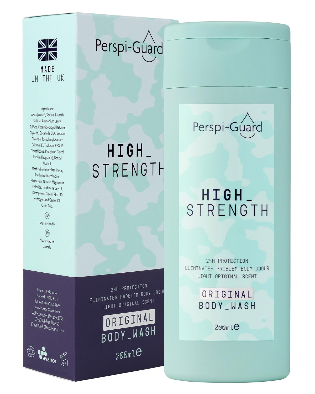 Perspi-Guard Odour Control Antibacterial Body Wash - 200ml, Unisex