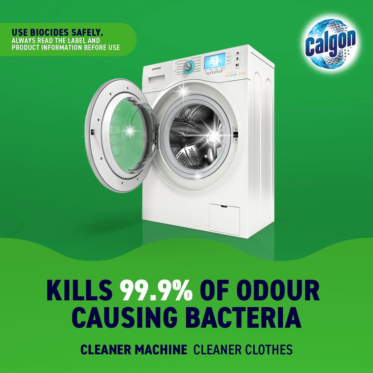 Calgon Antibacterial Washing Machine Cleaner & Water Softener Gel - 750ml | Kills 99.9% Bacteria