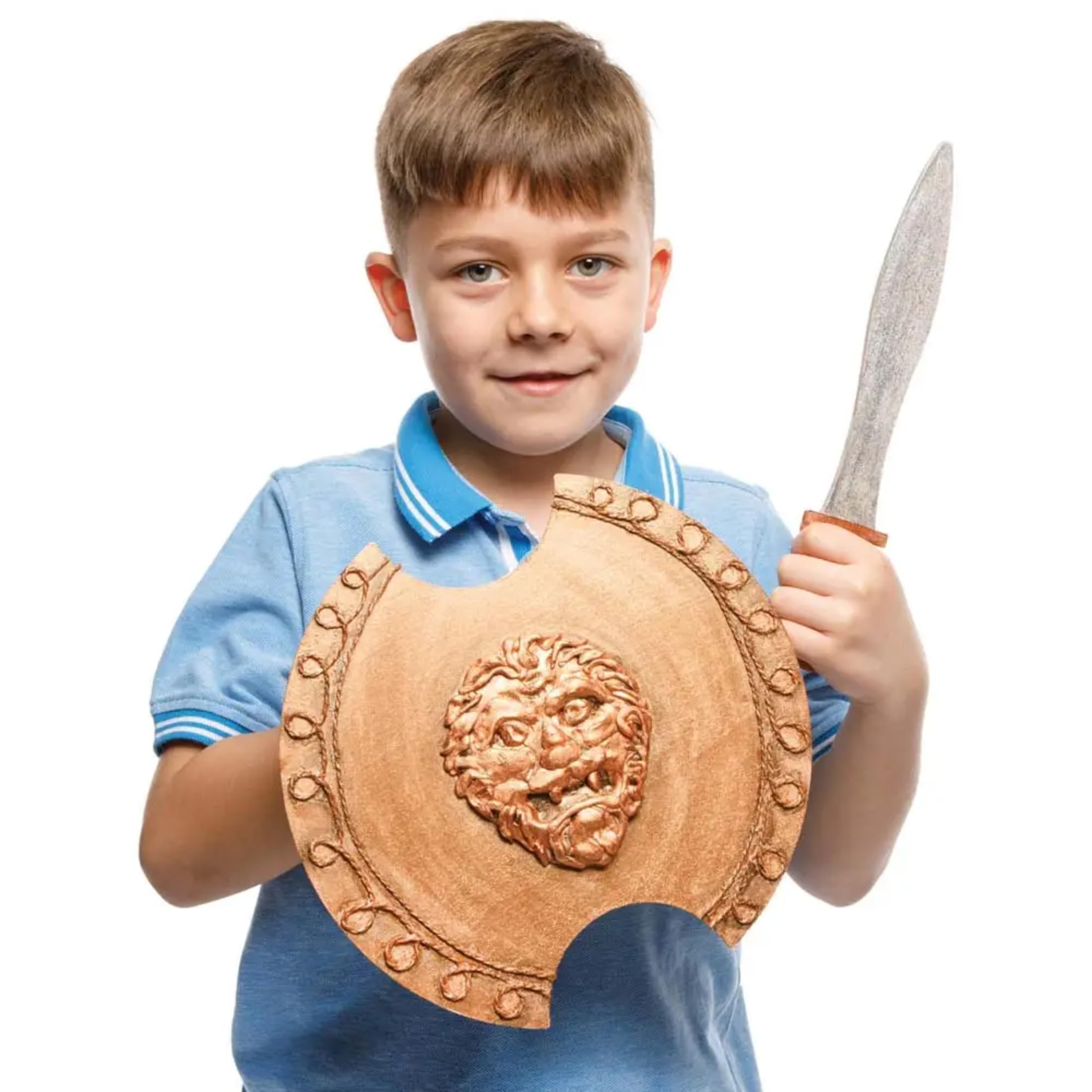 Baker Ross Gladiator Wooden Swords and Shields Craft Kit - Pack of 2 | Ages 3+ | Wood Material 4