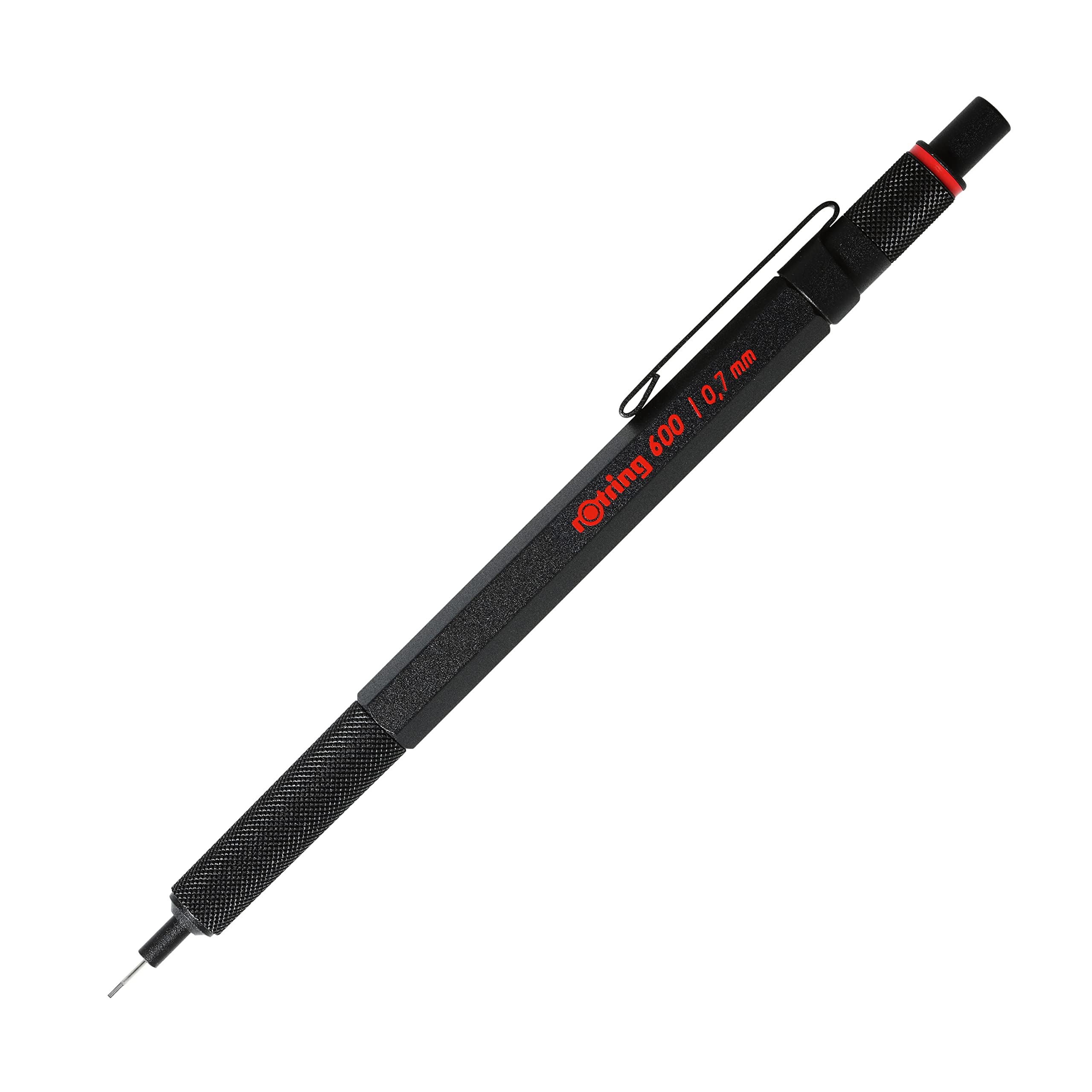 rOtring 600 Mechanical Pencil - 0.7 mm Lead Size | Full Metal Body | Black Finish
