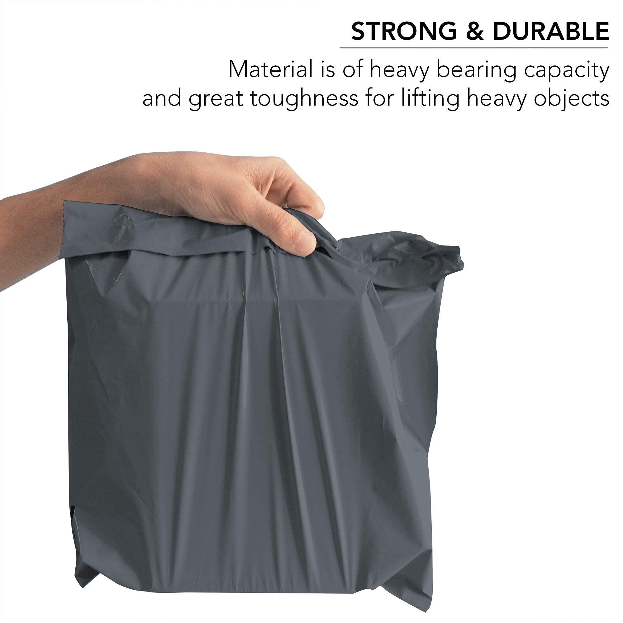 iSOUL Strong Grey Plastic Mailing Bags - 12 x 16 Inch | 60 Micron Opaque | 100 Pack 4