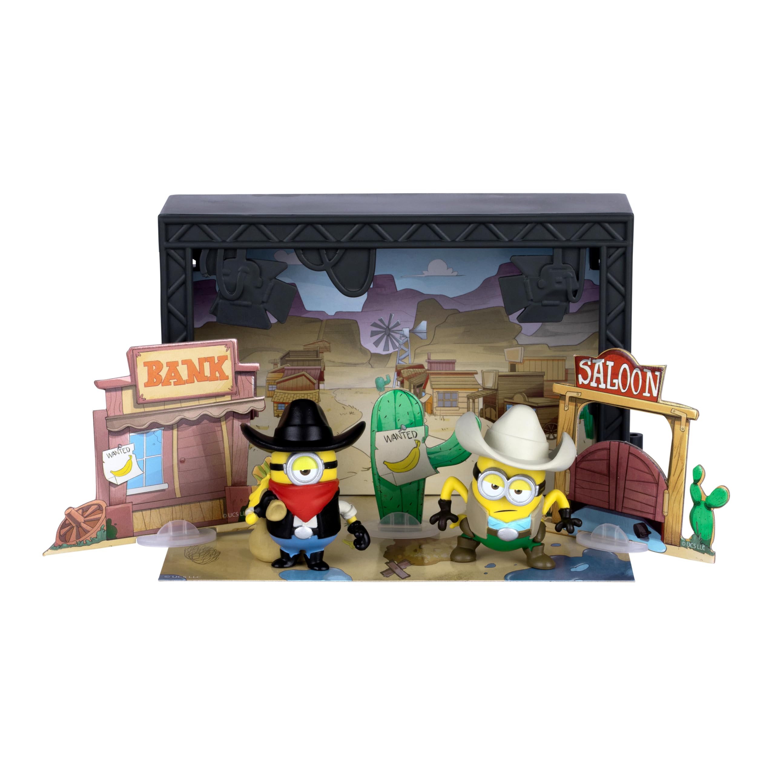 MINIONS Illumination's Monsters Old Western Sound Stage Action Figure Set | Ages 4+