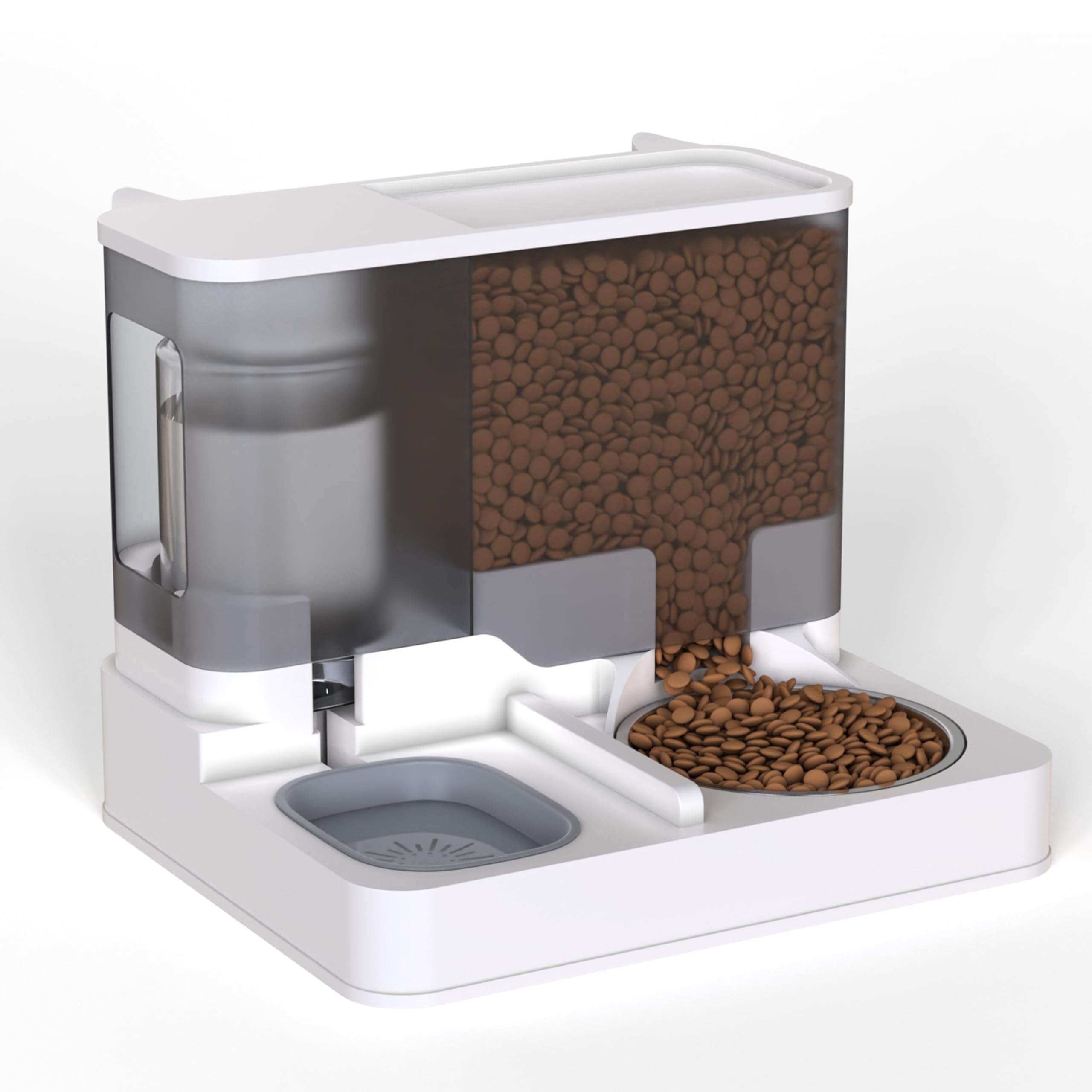 Vivo Technologies 2-in-1 Automatic Pet Feeder & Water Dispenser | 2.8L Food, 1L Water | Grey 1