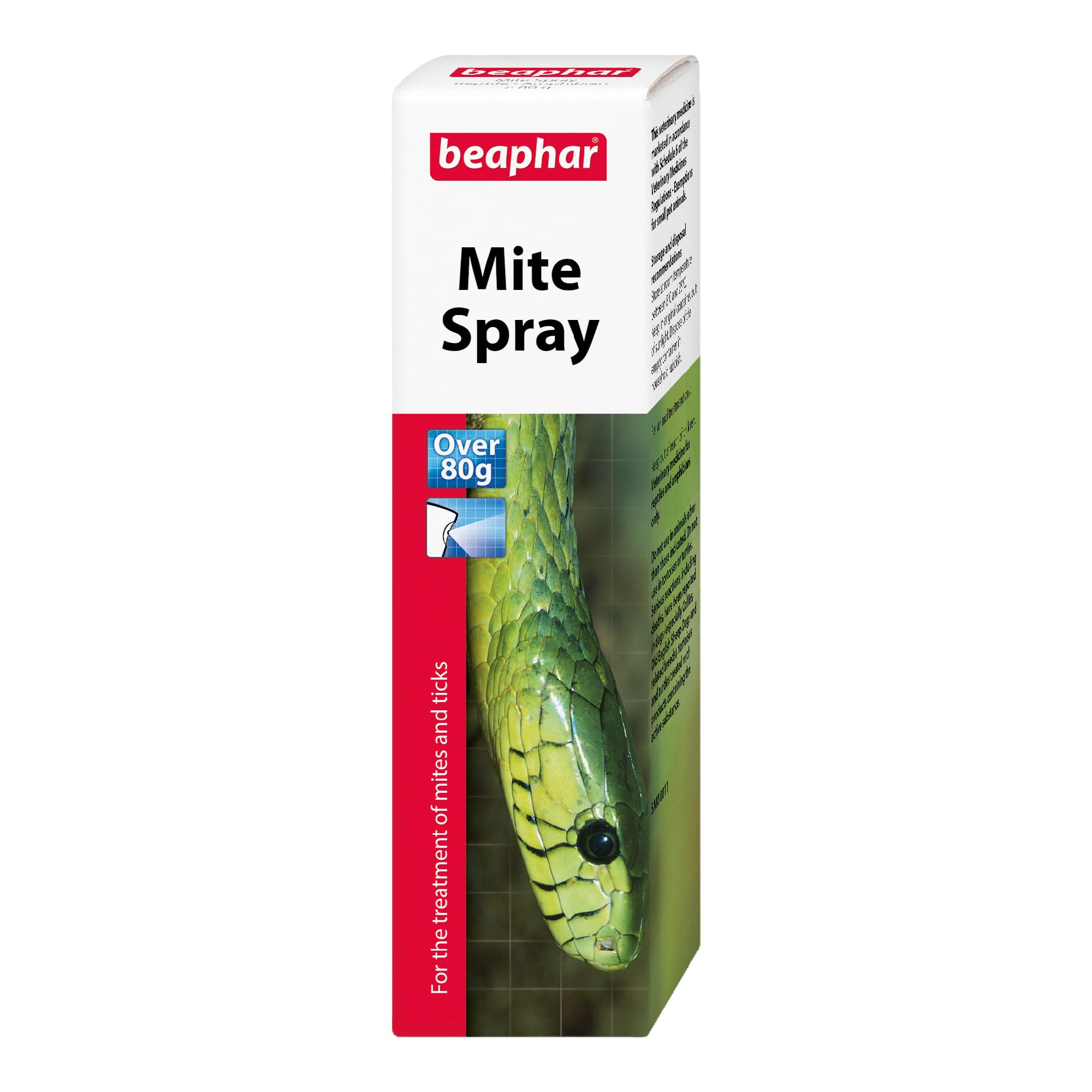 Beaphar Mite Spray for Reptiles & Amphibians - Vet-Strength Ivermectin Treatment | 50ml