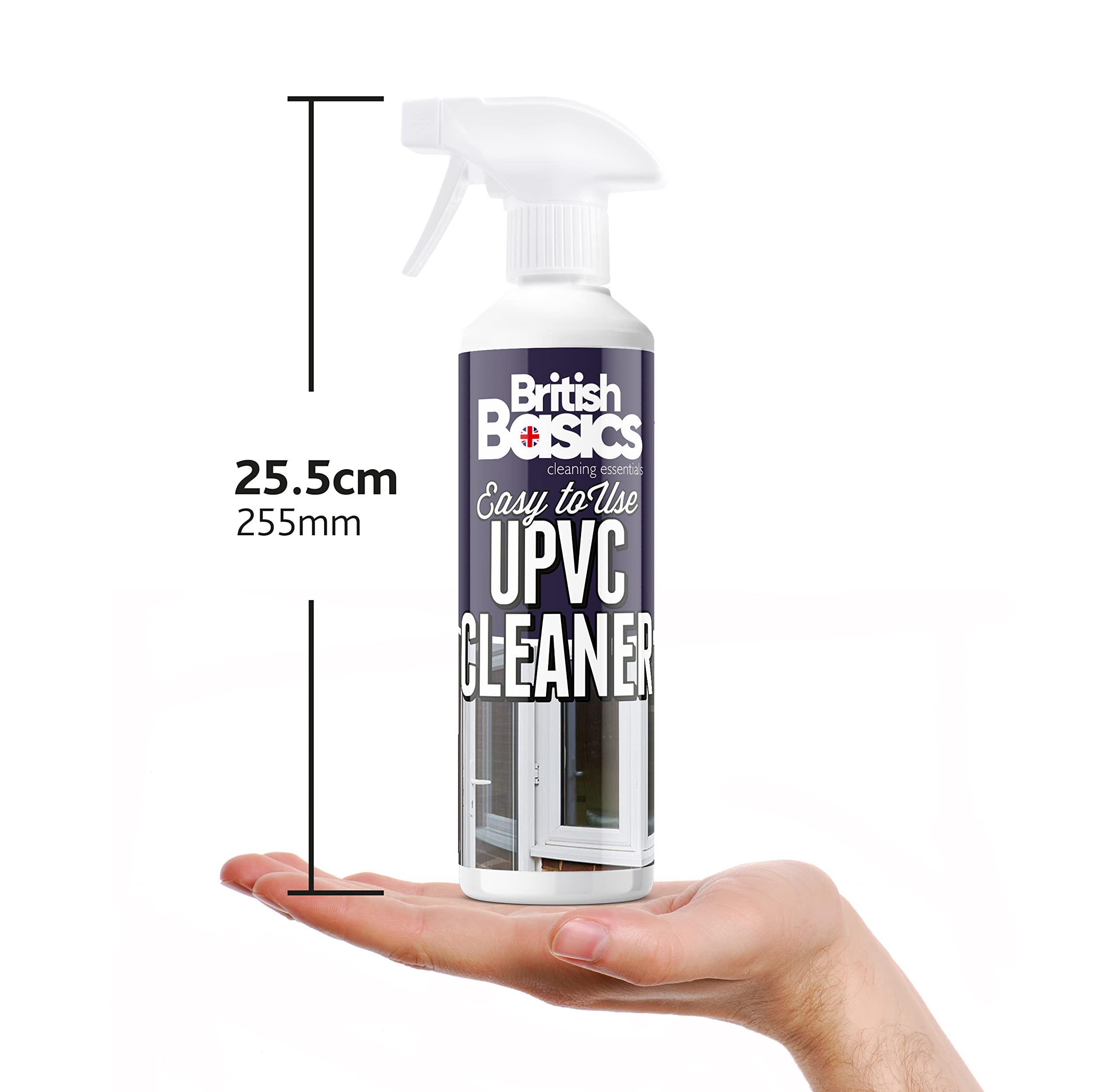 BritishBasics UPVC Cleaner Spray - Streak-Free Shine | 500 ml Unscented Liquid