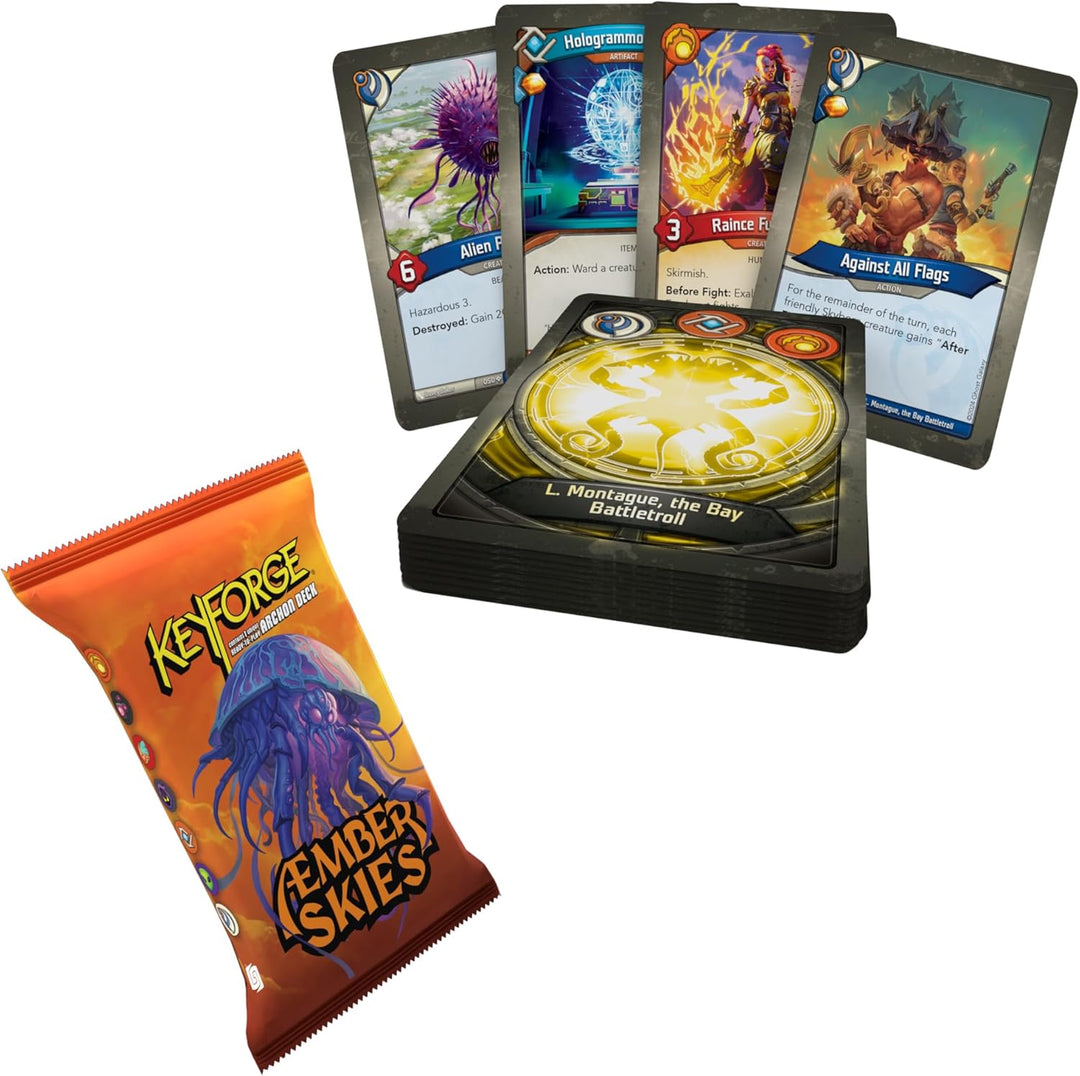 Ghost Galaxy KeyForge Trading Cards - Æmber Skies Display (12 Decks) (KFAESK-DSP)