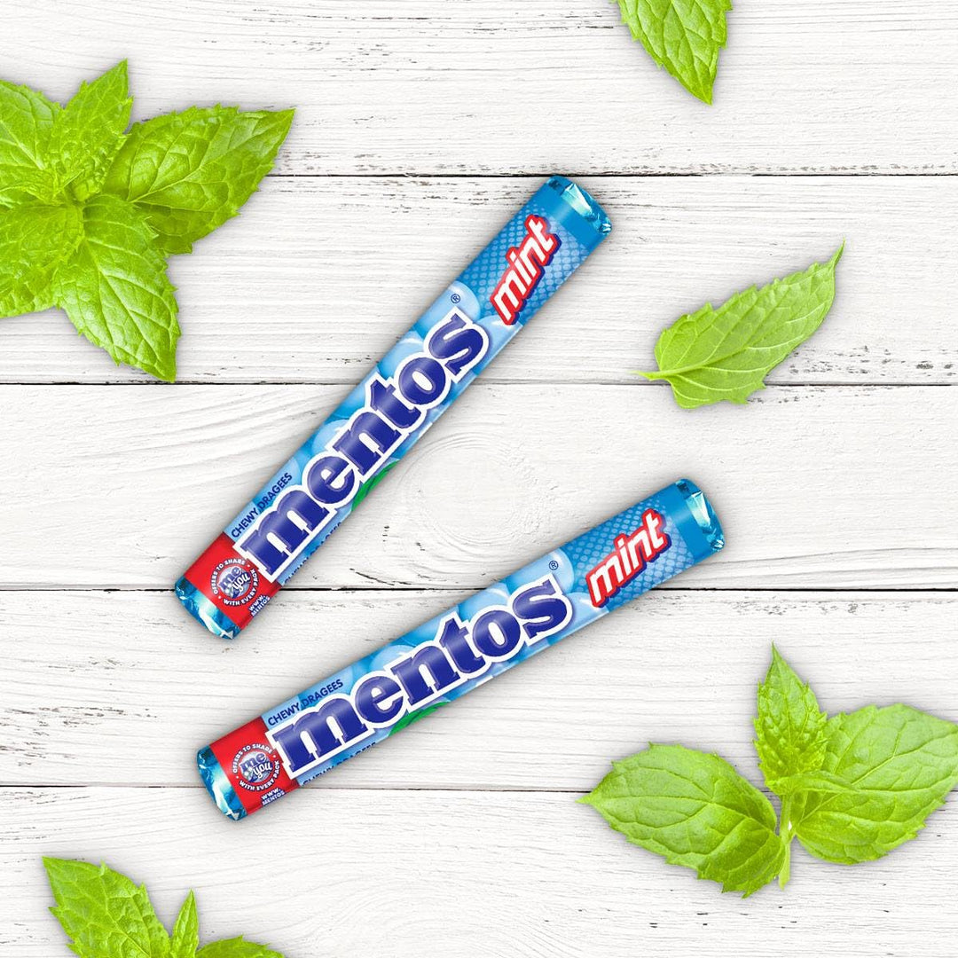 Mentos Mint Chewy Dragees - 40 x 38g Sugar-Free Mints