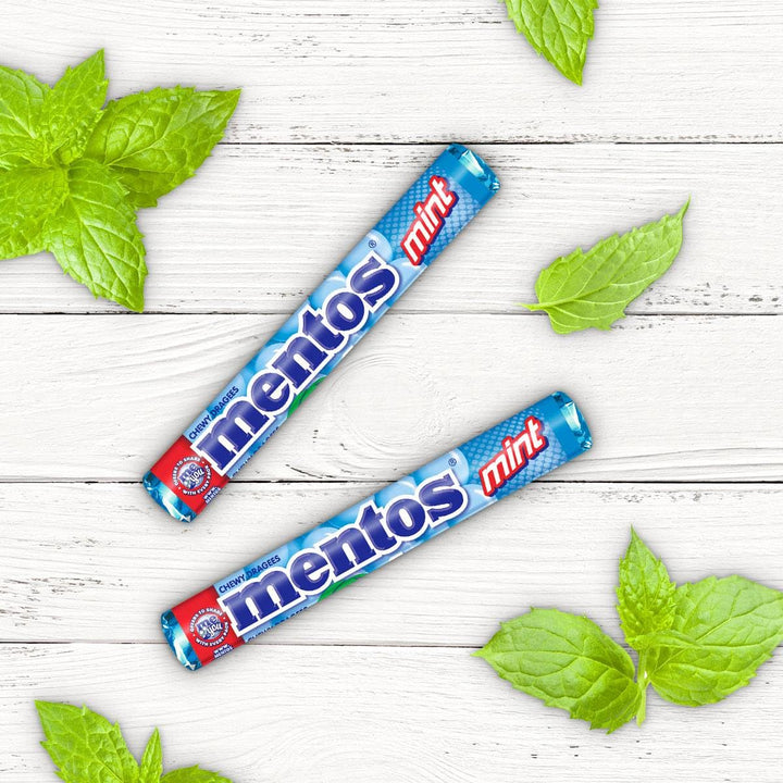 Mentos Mint Chewy Dragees - 40 x 38g Sugar-Free Mints