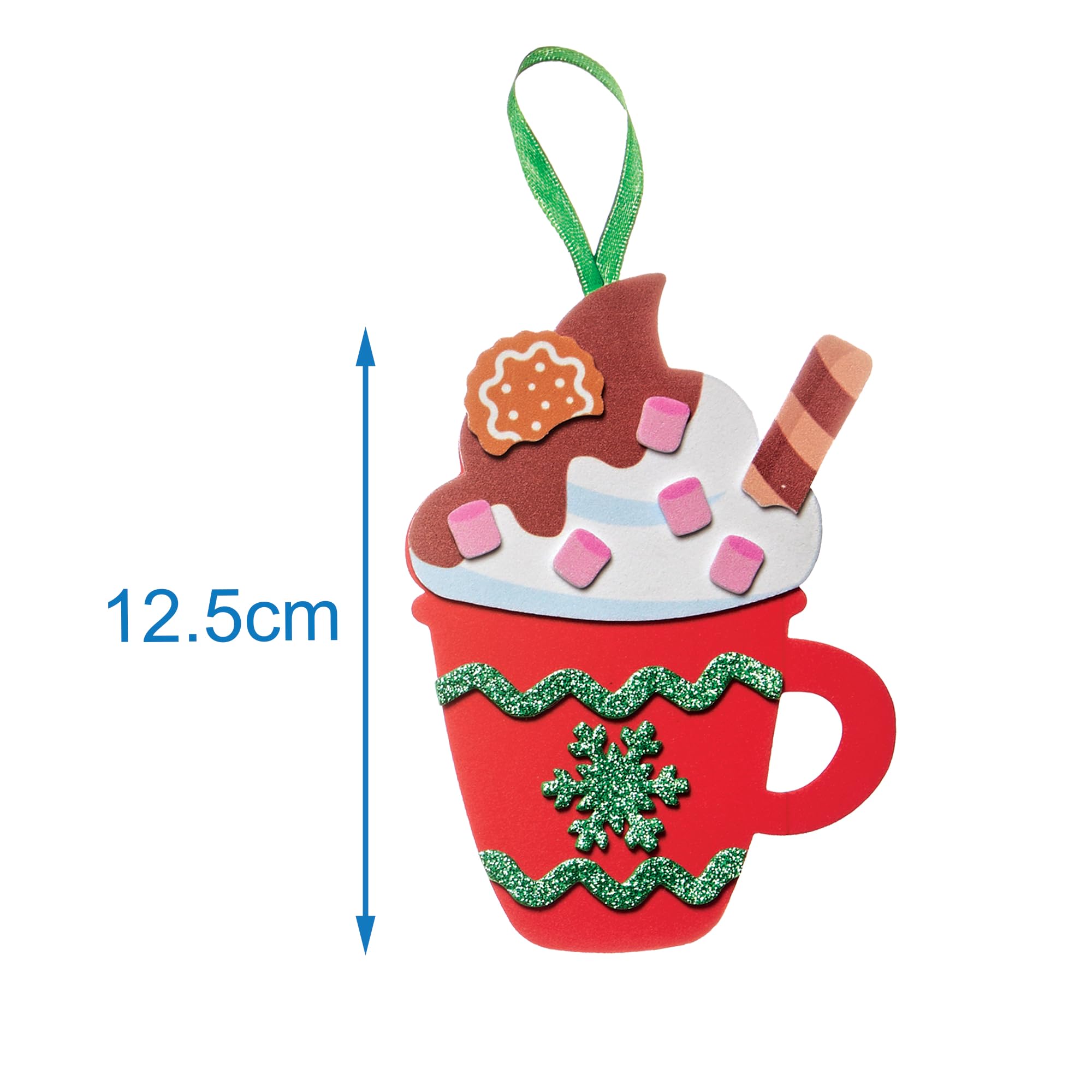 Baker Ross FN337 Hot Chocolate Christmas Mugs Decoration Kits - Pack of 8 10