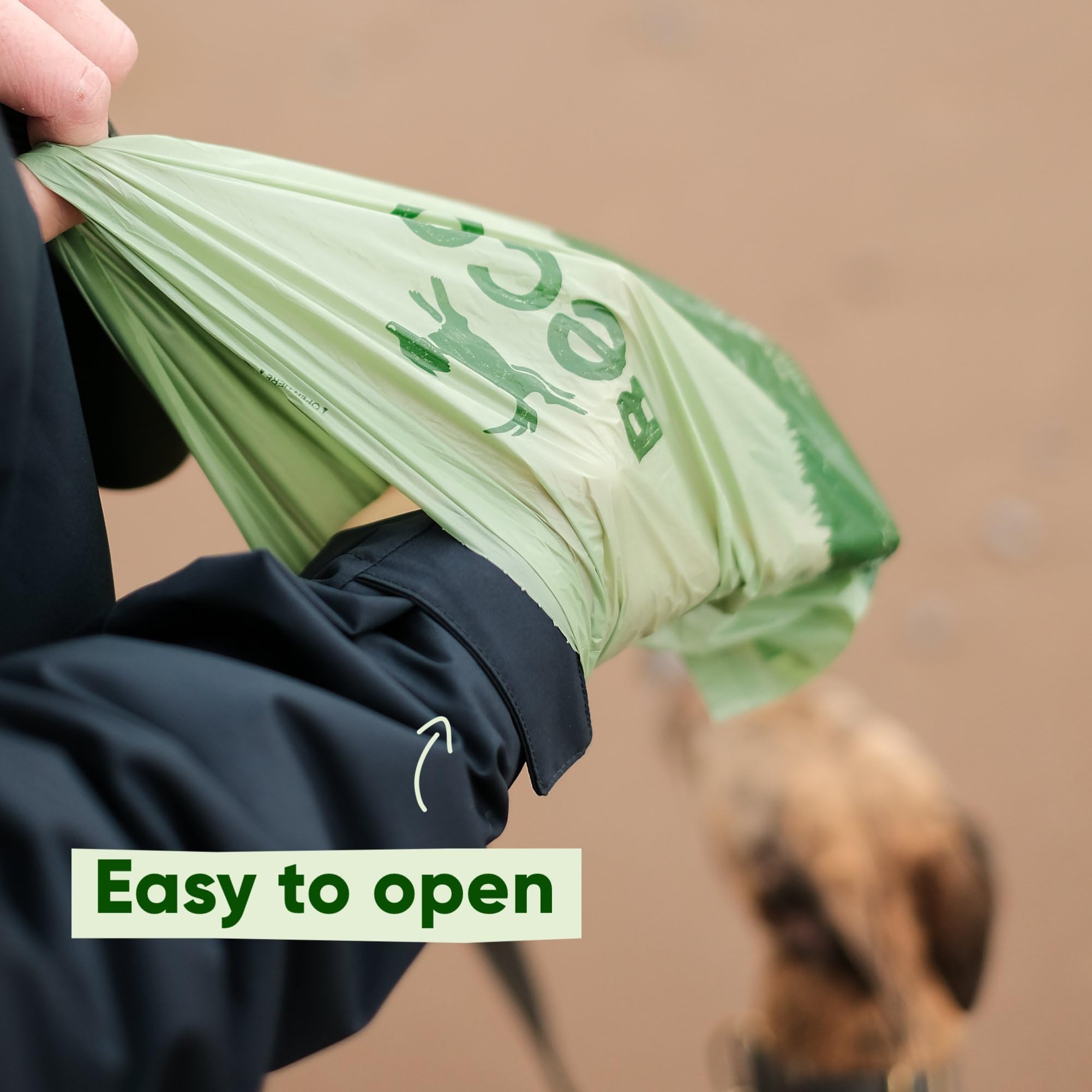 Beco Dog Poo Bags - 60 Count Mint Scented | 100% Recycled Plastic | Leakproof 3