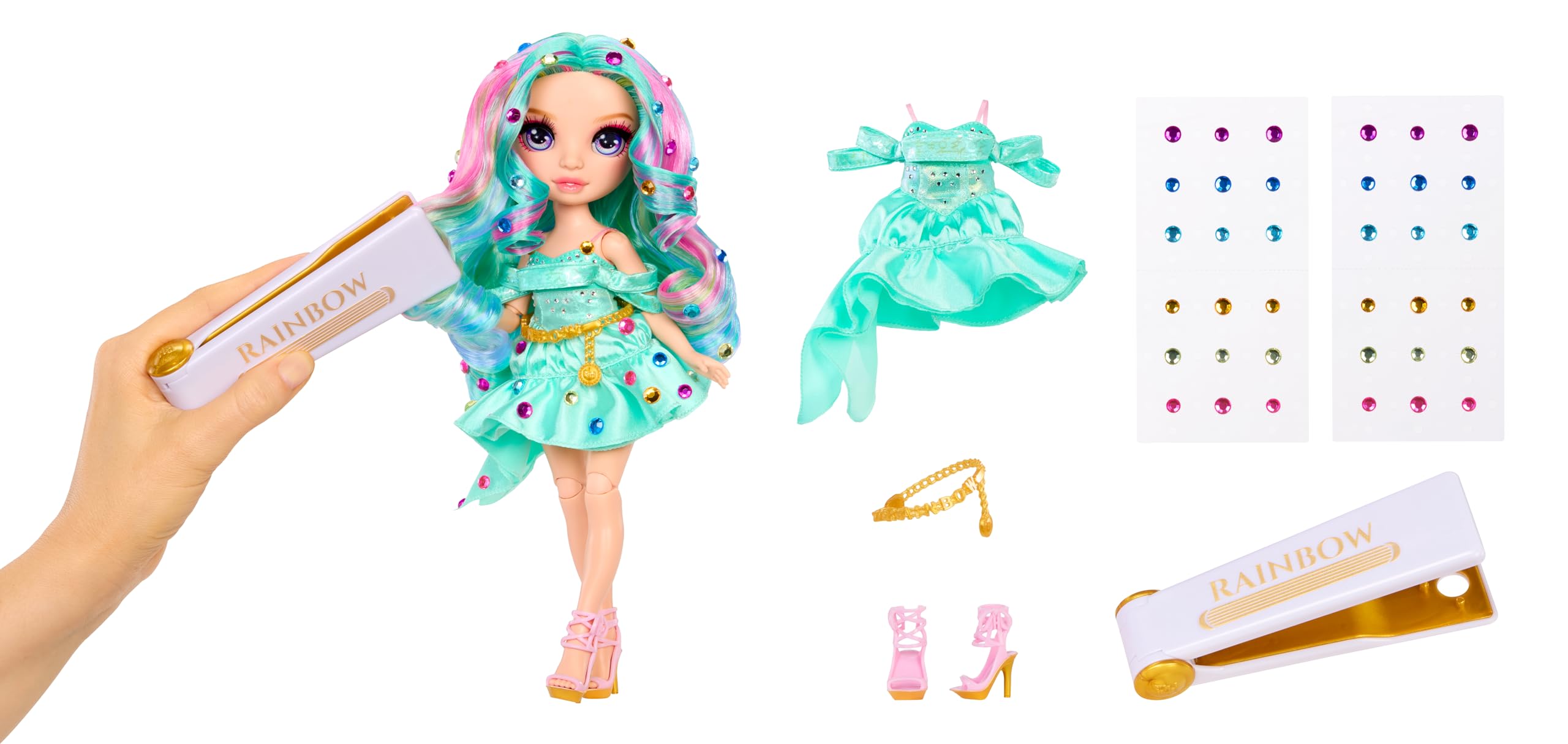 Rainbow High Be Dazzling Celine Turquoise Doll - 28cm Fashion Doll with Bedazzling Tool | Ages 4+ | Teal 2