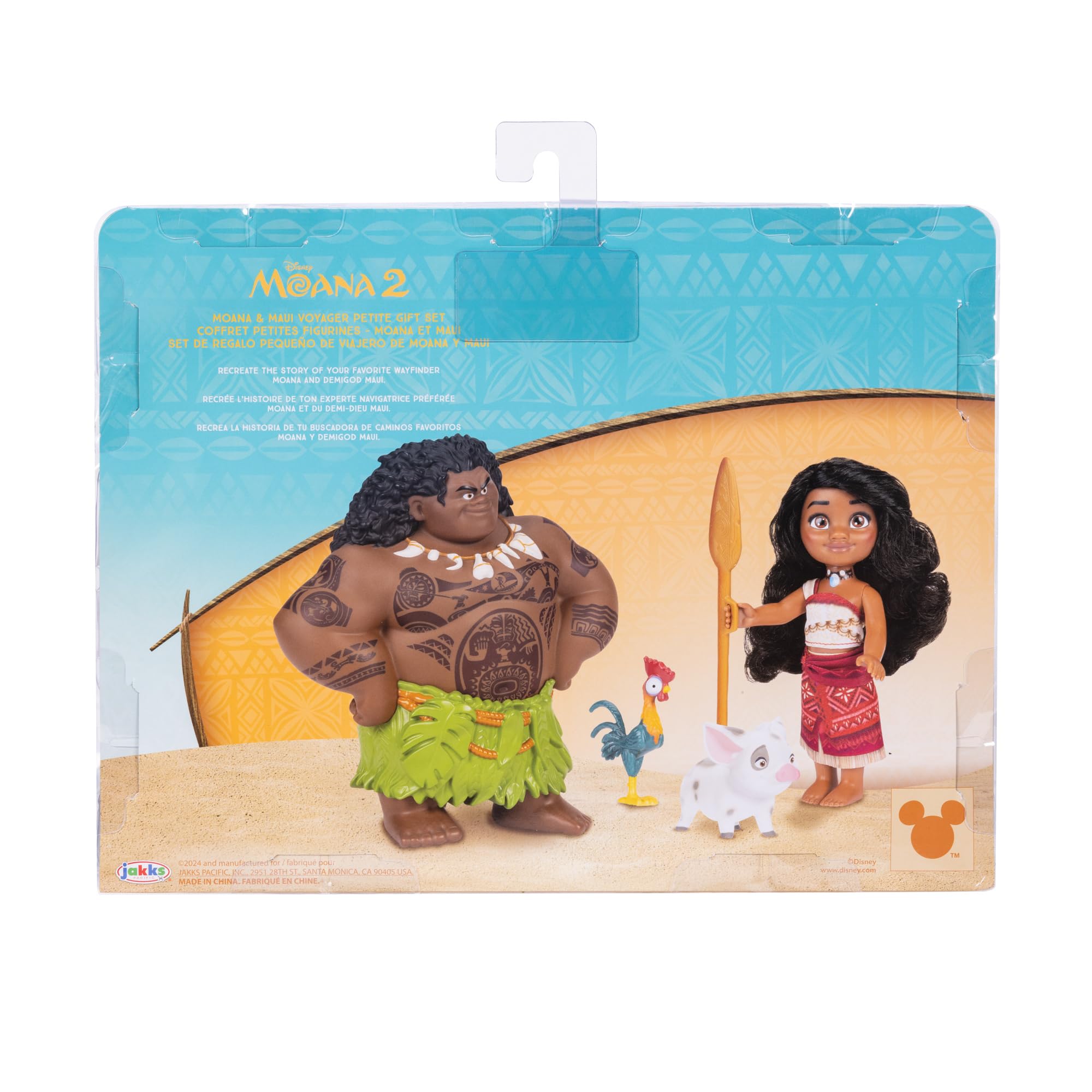 Jakks Pacific Disney Moana 2 Moana & Maui Voyager Petite Dolls Gift Set | 6 Inch Figures | Ages 3+ 3